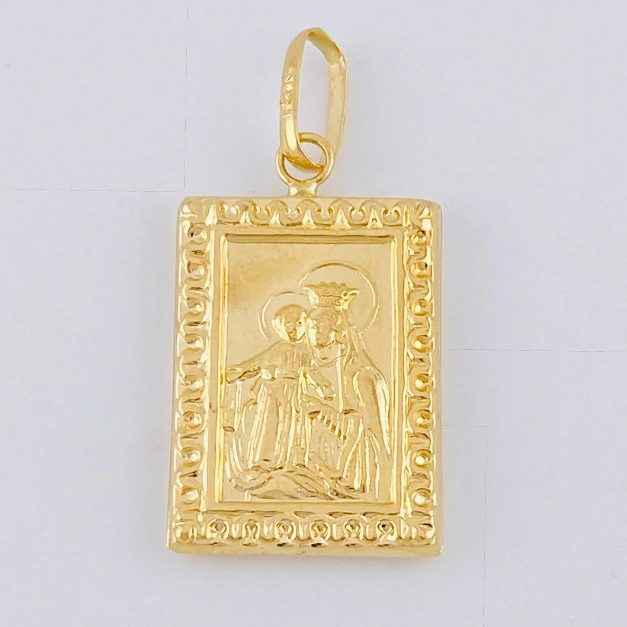 Dije Placa Doble Faz 1.75 g / 3 cm Oro Amarillo 18K - Image 2