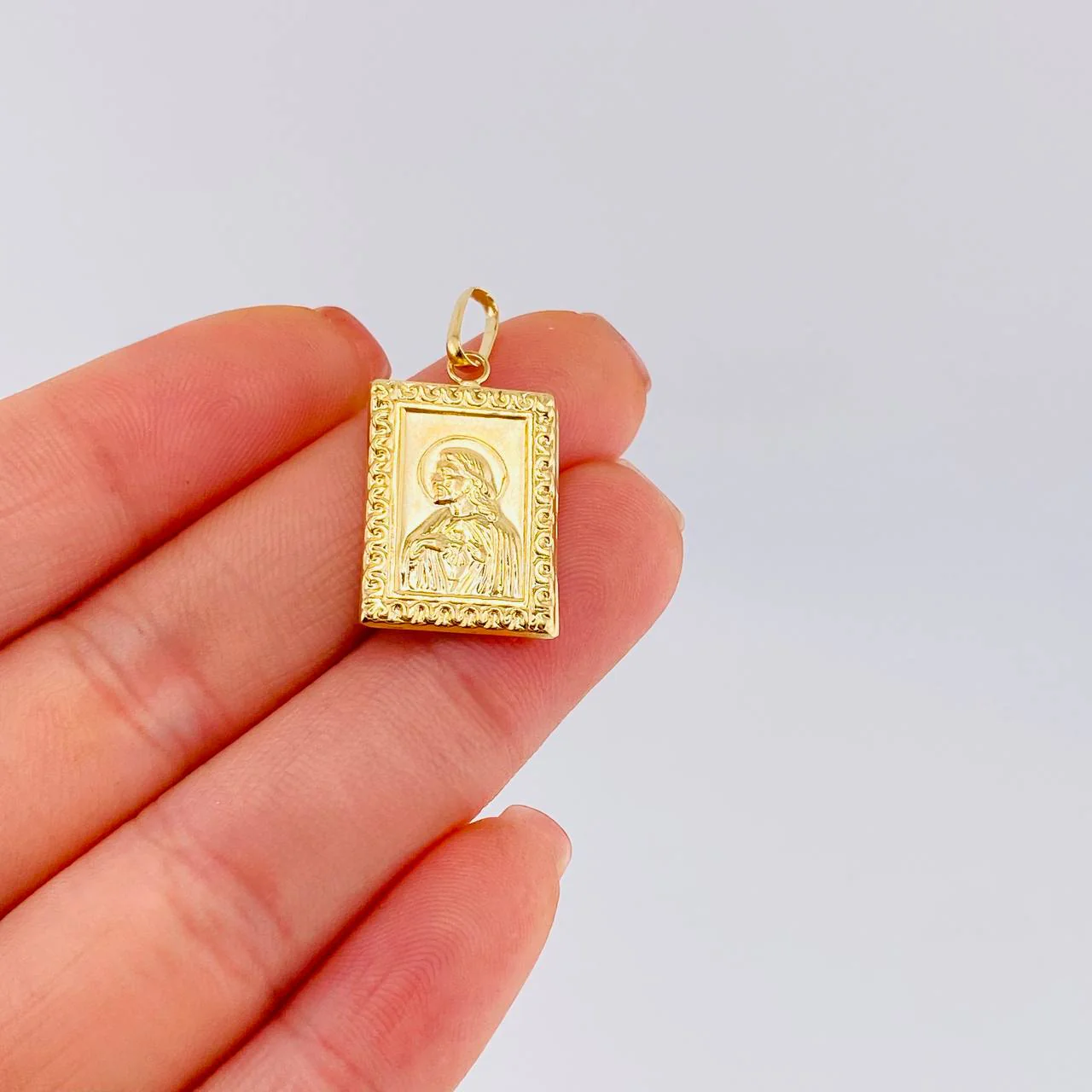 Dije Placa Doble Faz 1.75 g / 3 cm Oro Amarillo 18K - Image 4