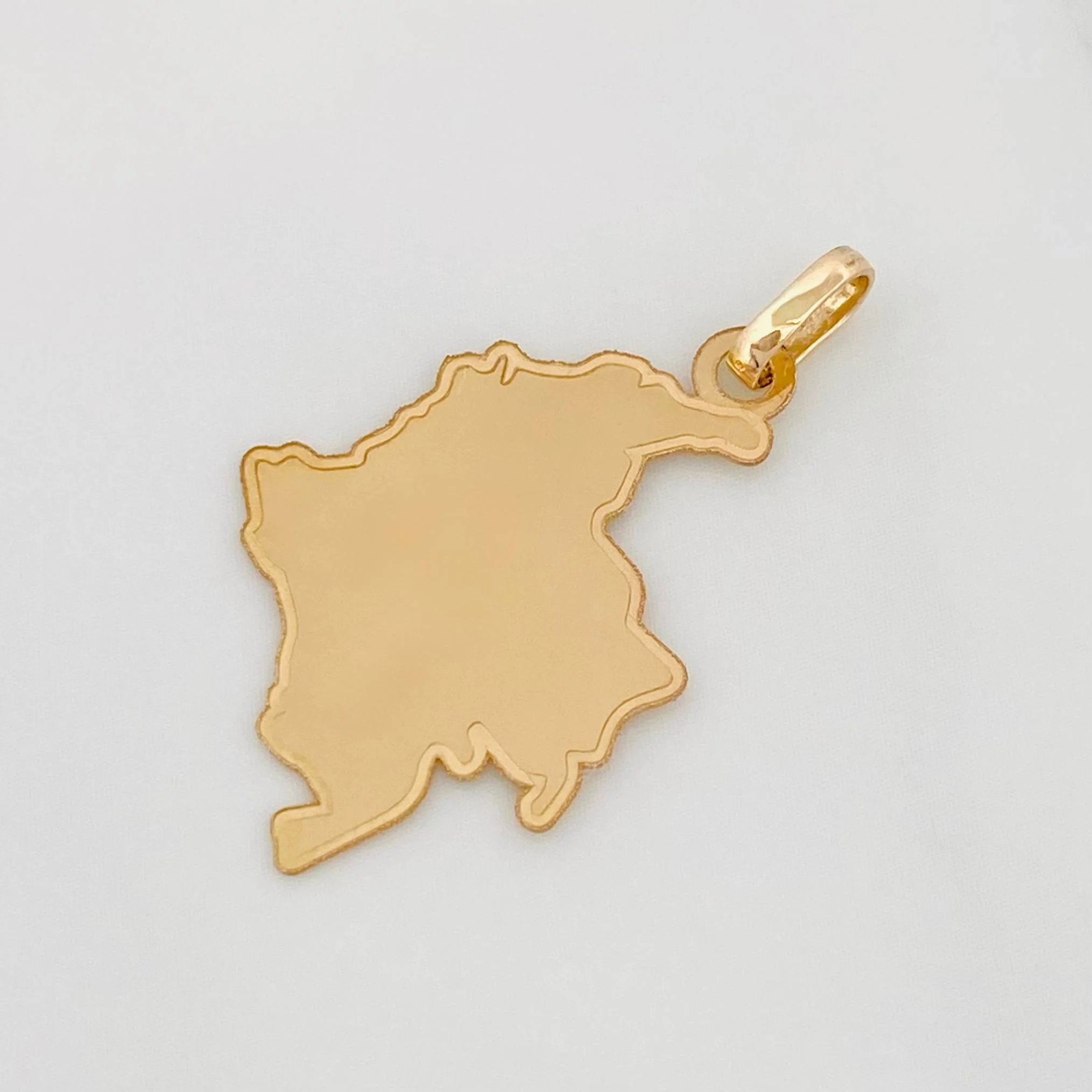 Dije Placa Mapa Colombia 1.1 g / 3 cm Oro Amarillo 18K - Image 3