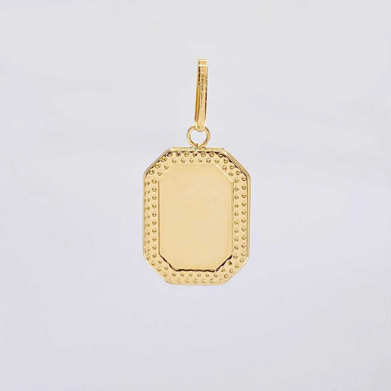 Dije Placa Marco Bordeado 0.5 g / 2.2 cm Oro Amarillo 18K