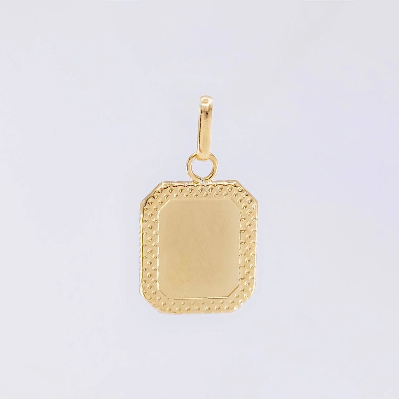 Dije Placa Marco Bordeado 0.55 g / 2 cm Oro Amarillo 18K - Image 2