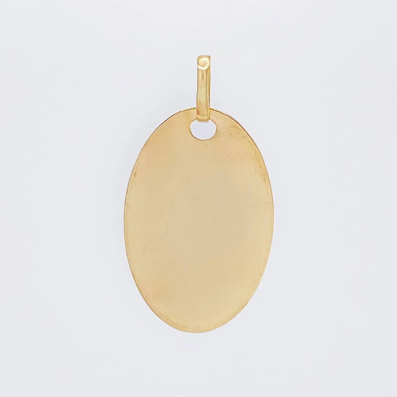 Dije Placa Ovalada 1.2 g / 2.6 cm Oro Amarillo 18K - Image 2