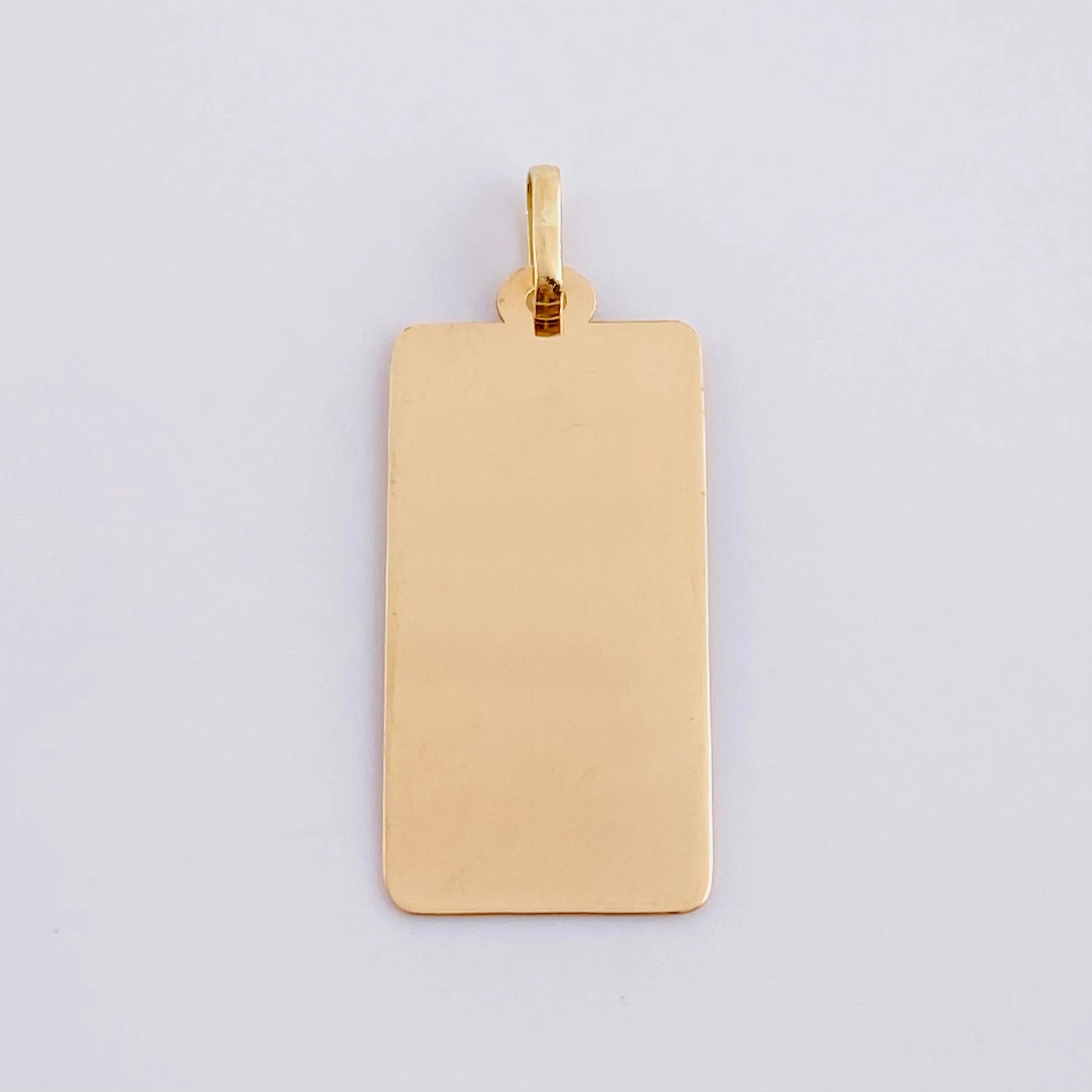 Dije Placa Rectangular 1.05g / 2.9cm Oro Amarillo 18K