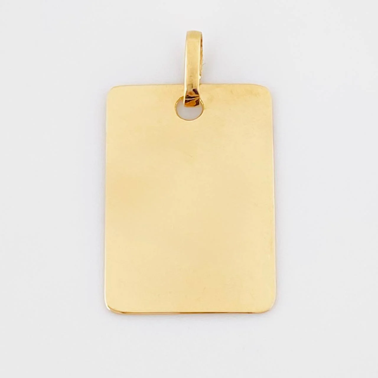 Dije Placa Rectangular 1.1 g / 2.4 cm Oro Amarillo 18K