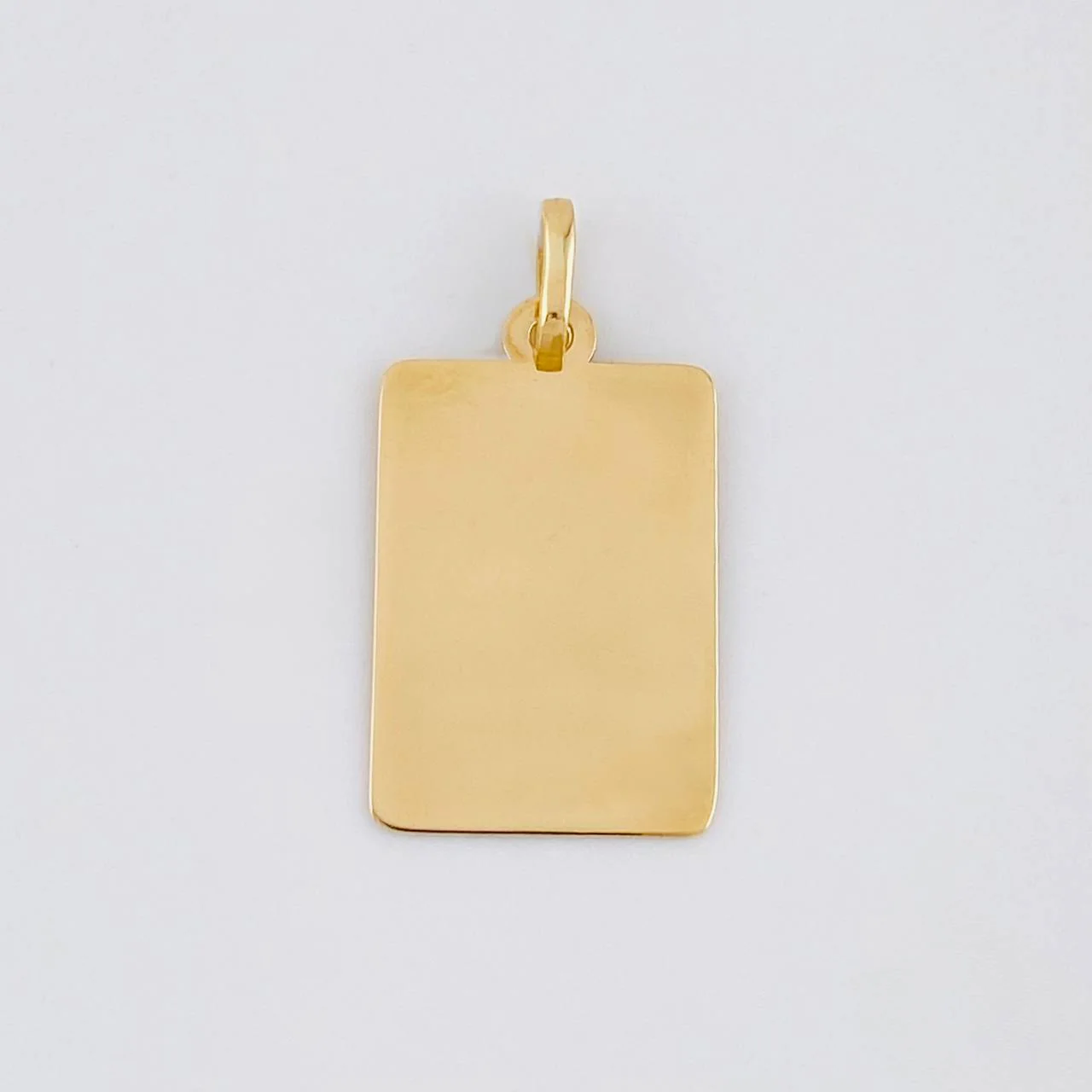 Dije Placa Rectangular 1.1 g / 2.5 cm Oro Amarillo 18K