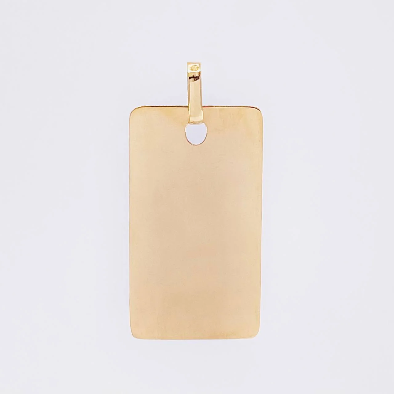 Dije Placa Rectangular 1.1 g / 2.2 cm Oro Amarillo 18K - Image 2