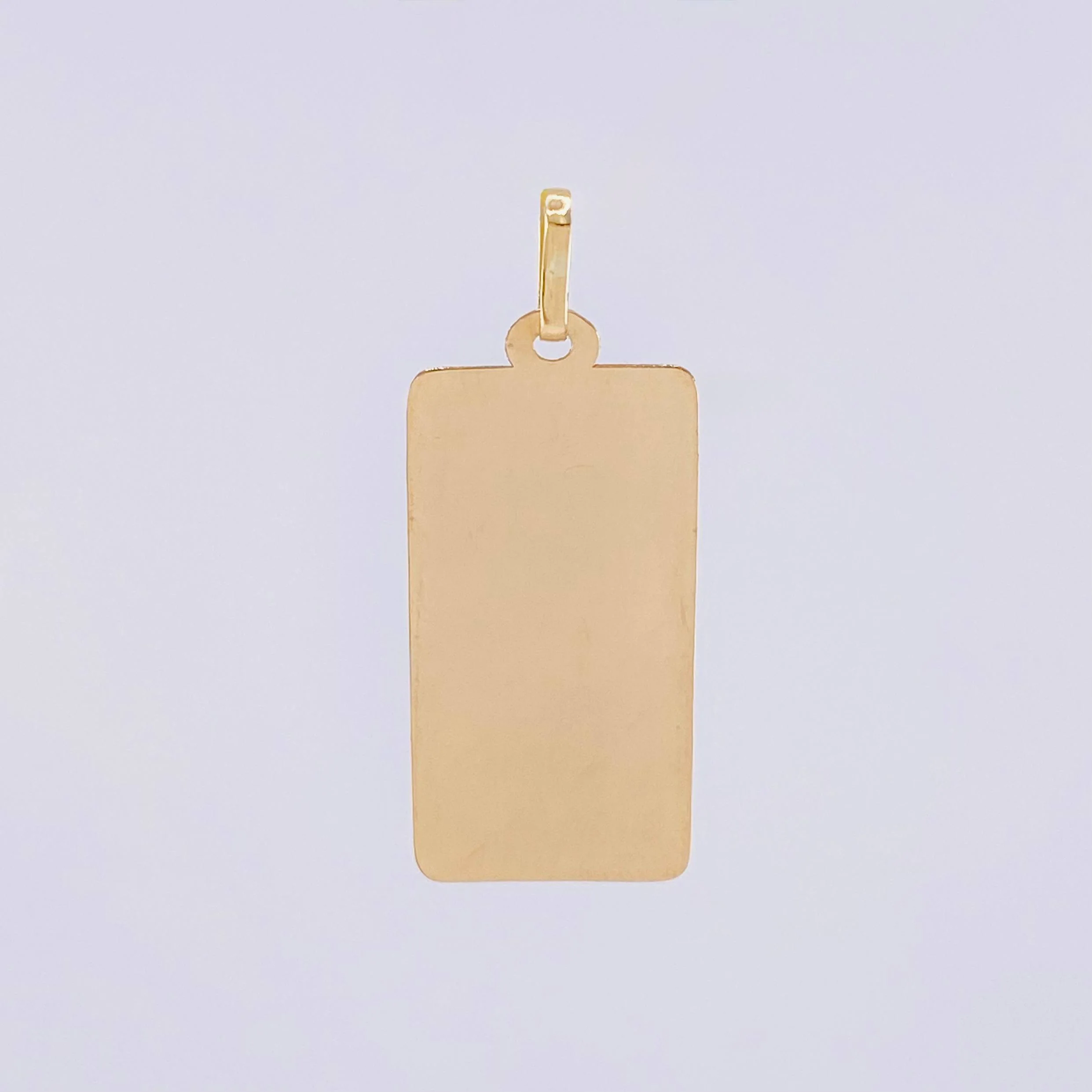 Dije Placa Rectangular 1.1g / 2.9cm Oro Amarillo 18K - Image 2