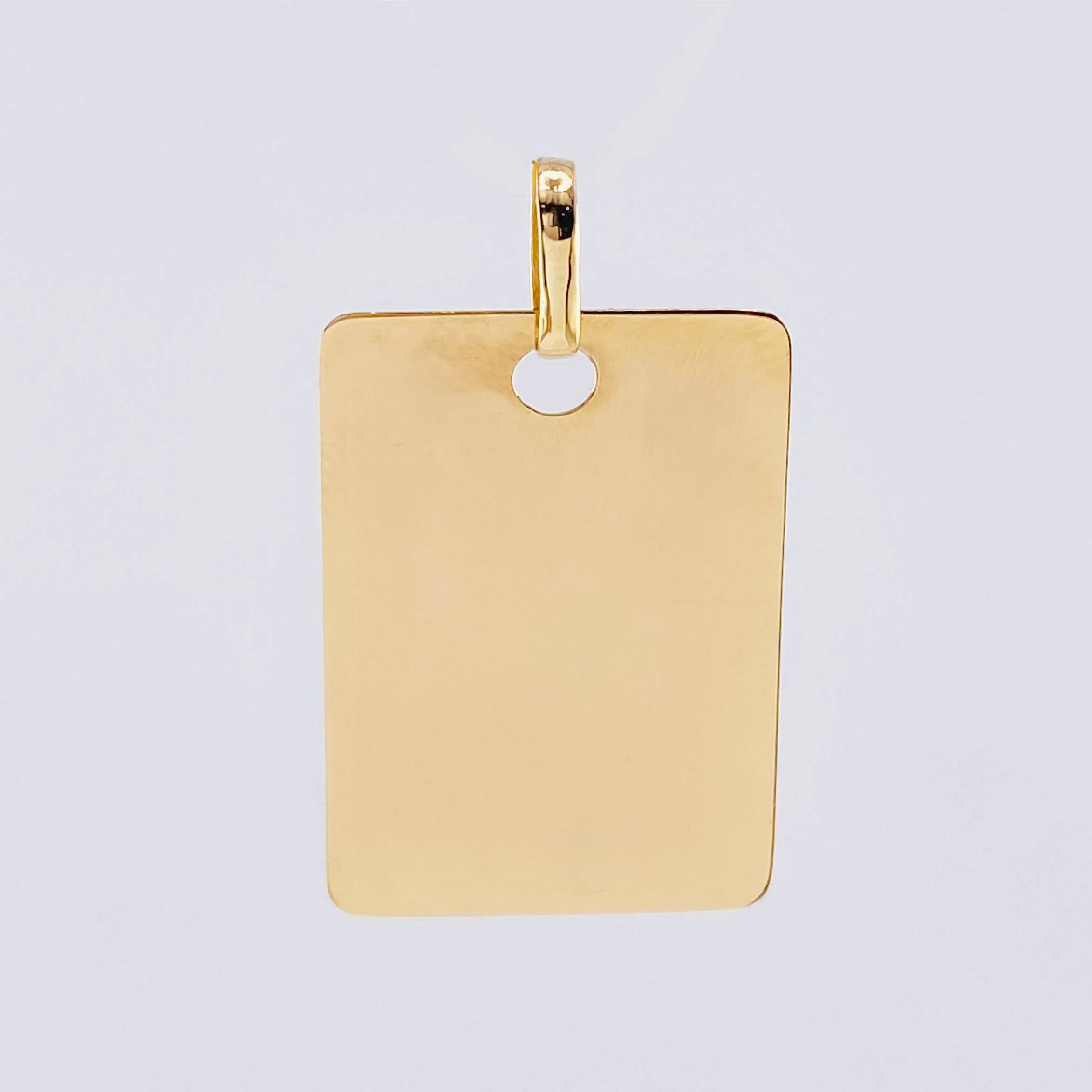 Dije Placa Rectangular 1.55gr / 3cm / Oro Amarillo 18K ©