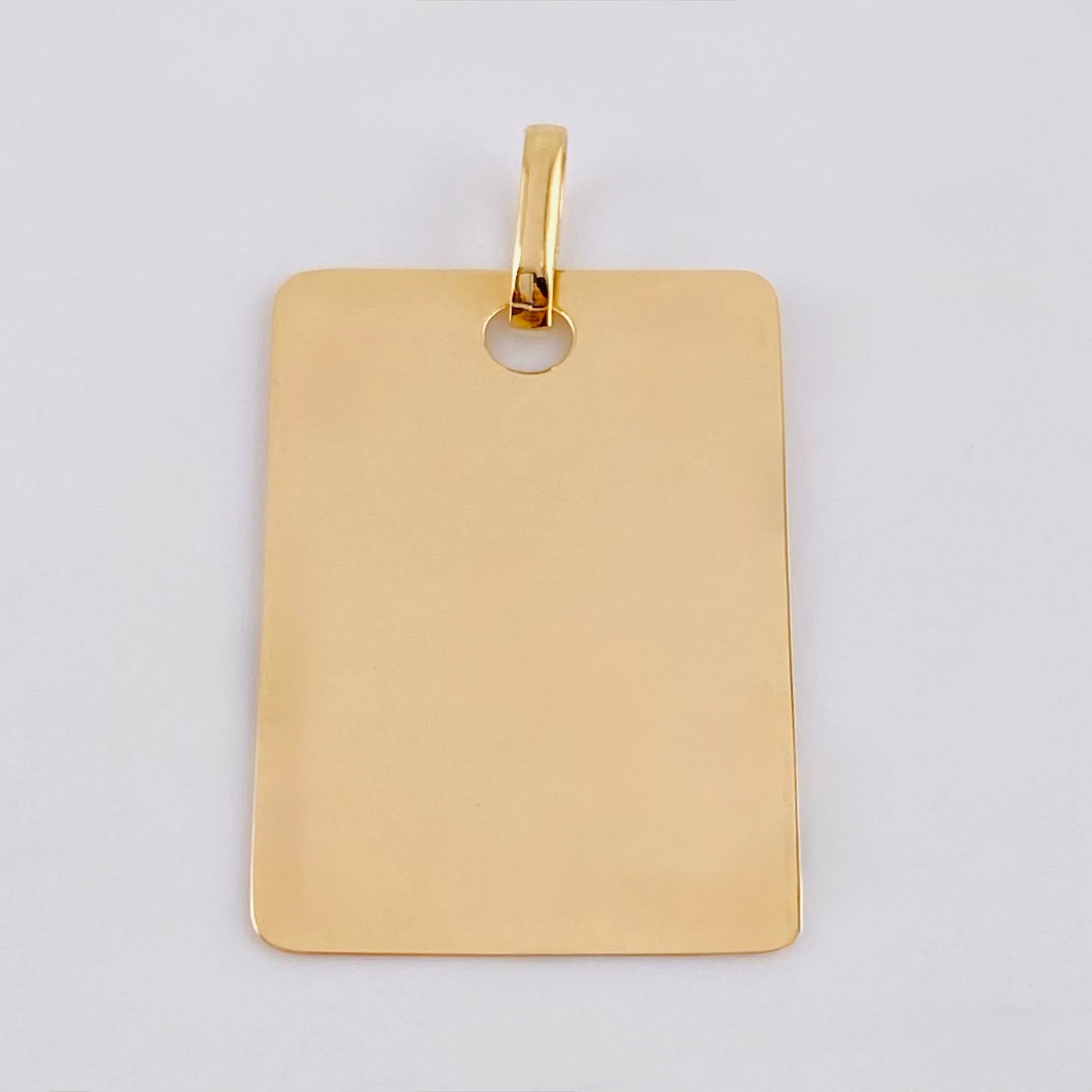 Dije Placa Rectangular 1.6gr / 3cm / Oro Amarillo 18K © - Image 2