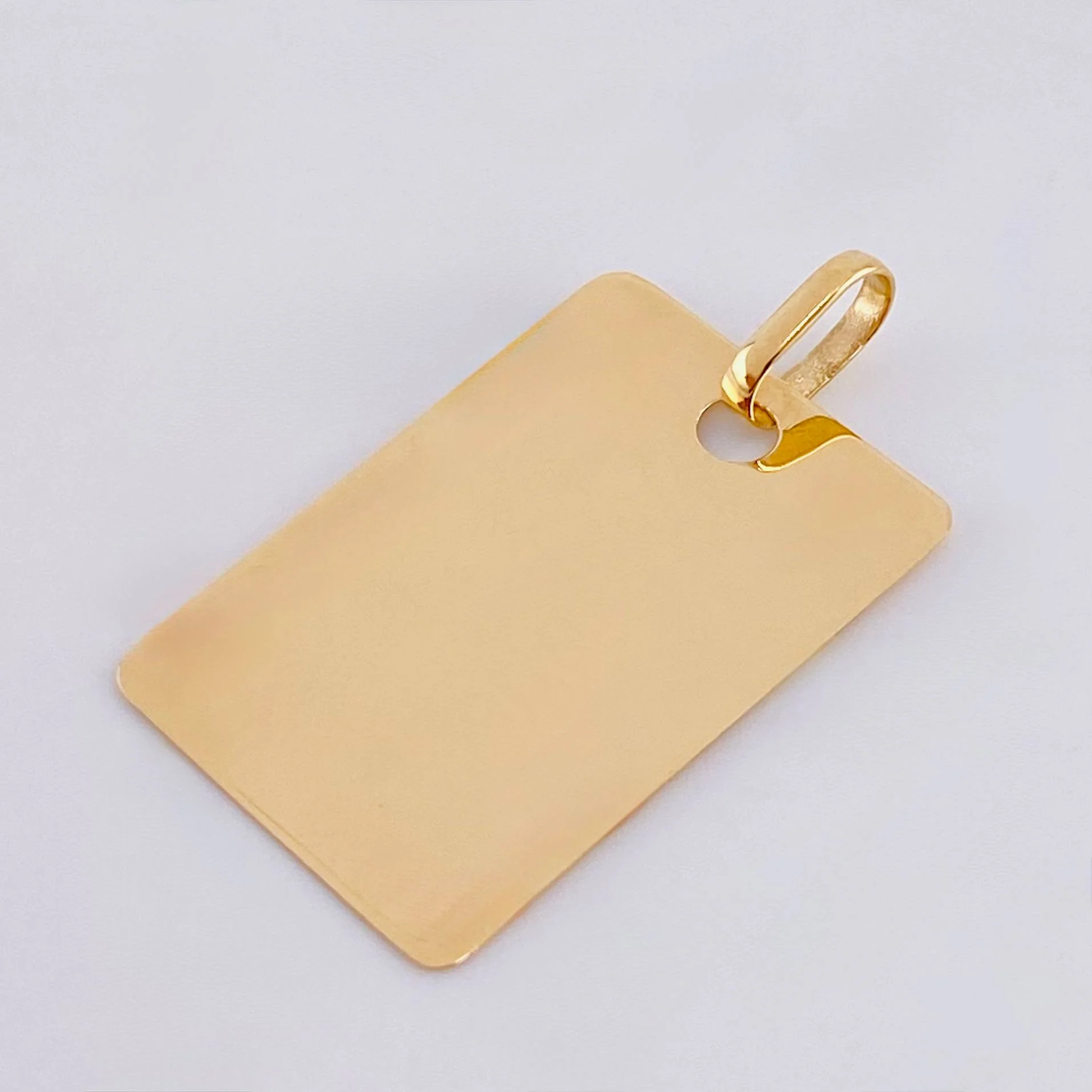 Dije Placa Rectangular 1.6gr / 3cm / Oro Amarillo 18K © - Image 3