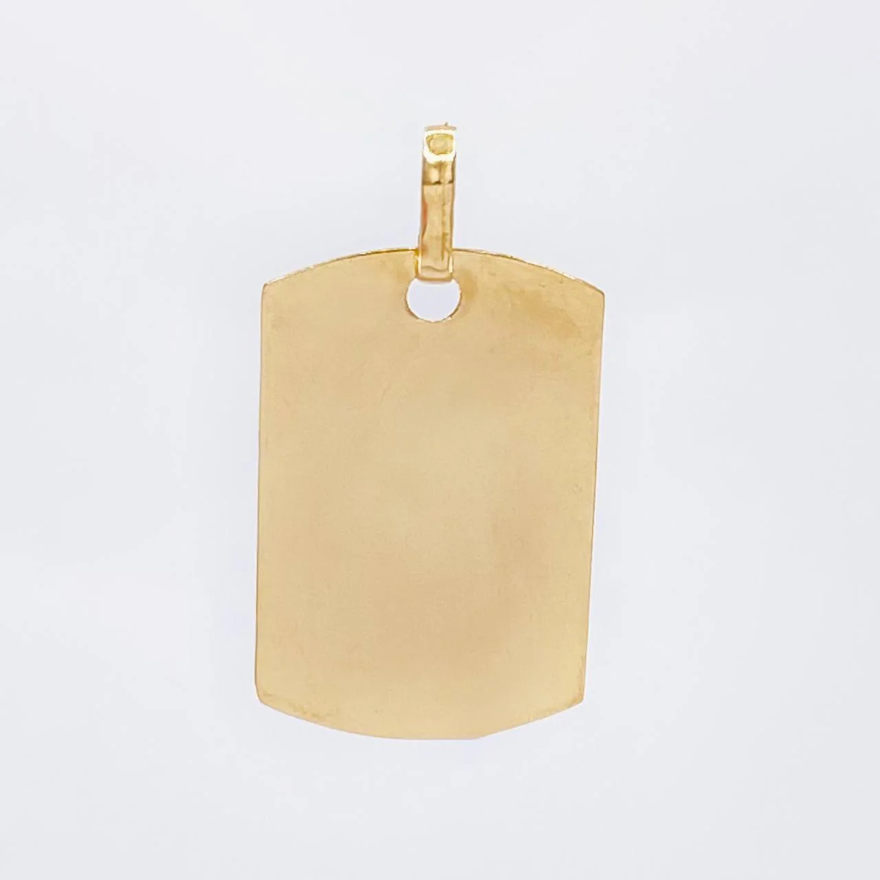 Dije Placa Rectangular Ovalada 0.9 g / 2.4 cm Oro Amarillo 18K - Image 2