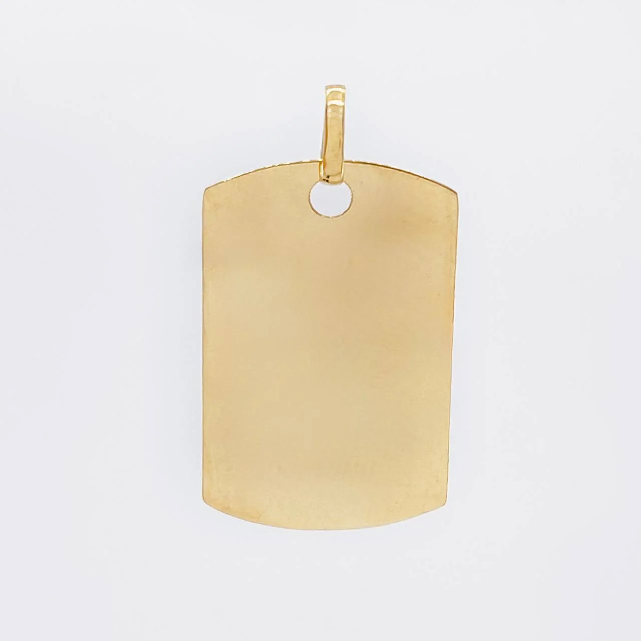 Dije Placa Rectangular Ovalada 1.25 g / 2.8 cm Oro Amarillo 18K - Image 2