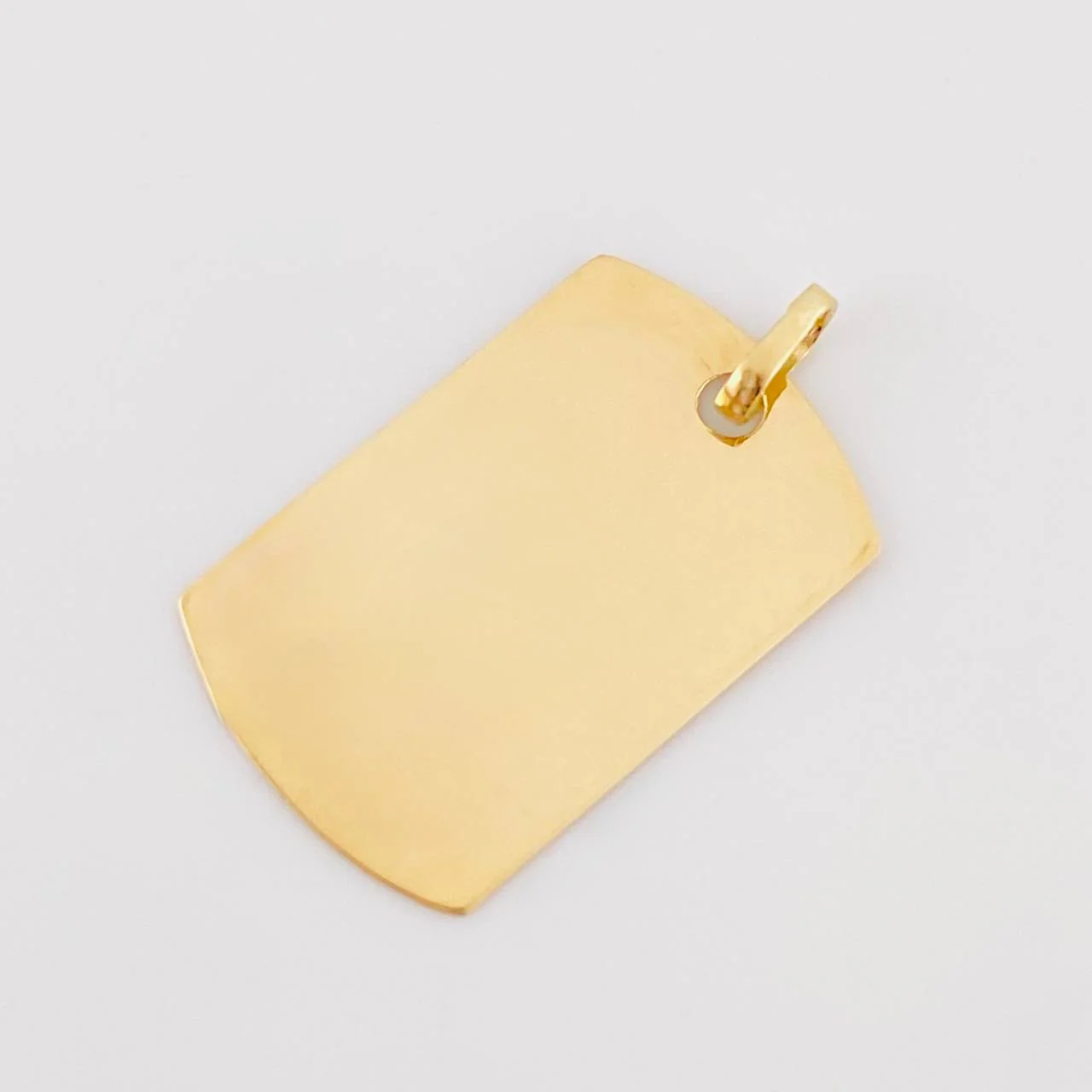 Dije Placa Rectangular Ovalada 1.25 g / 2.8 cm Oro Amarillo 18K - Image 3