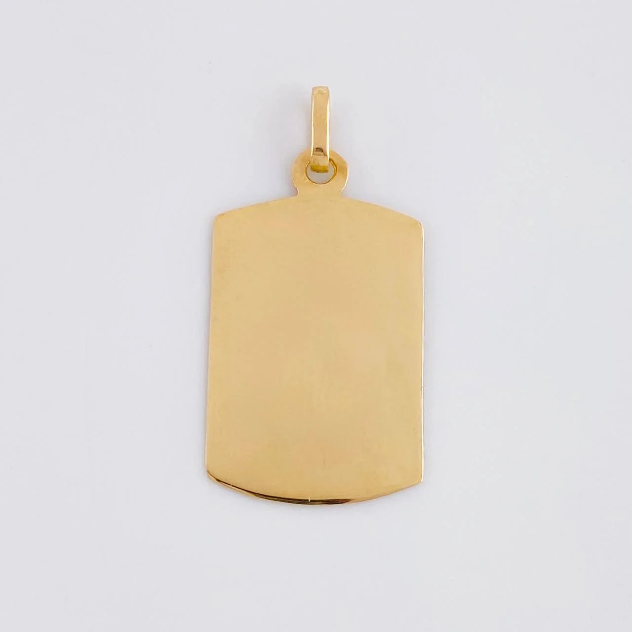 Dije Placa Rectangular Ovalada 1.4 g / 3 cm Oro Amarillo 18K