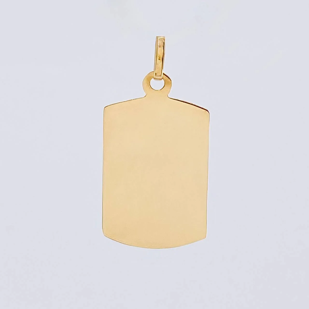 Dije Placa Rectangular Ovalada 1.4 g / 3 cm Oro Amarillo 18K - Image 2