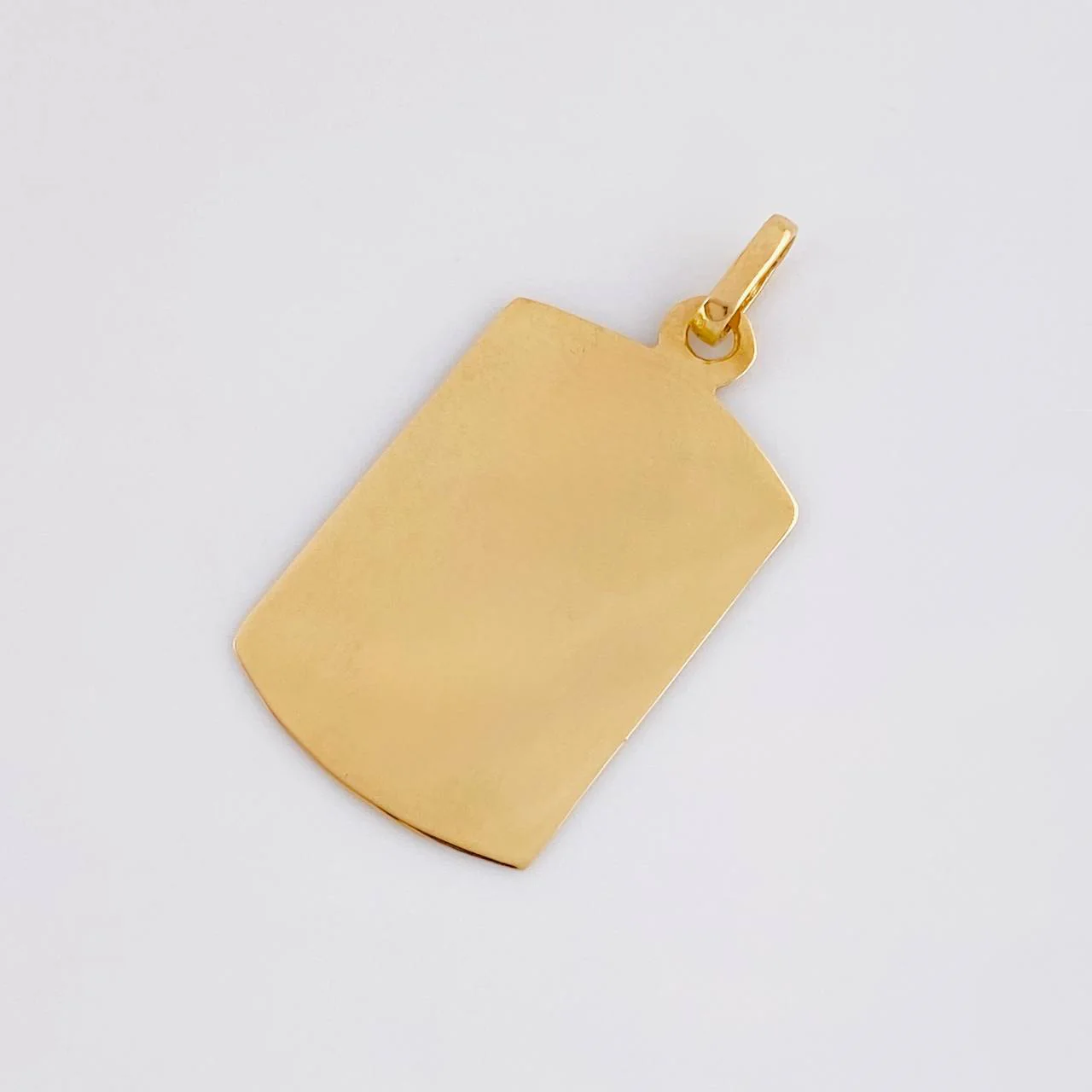 Dije Placa Rectangular Ovalada 1.4 g / 3 cm Oro Amarillo 18K - Image 3