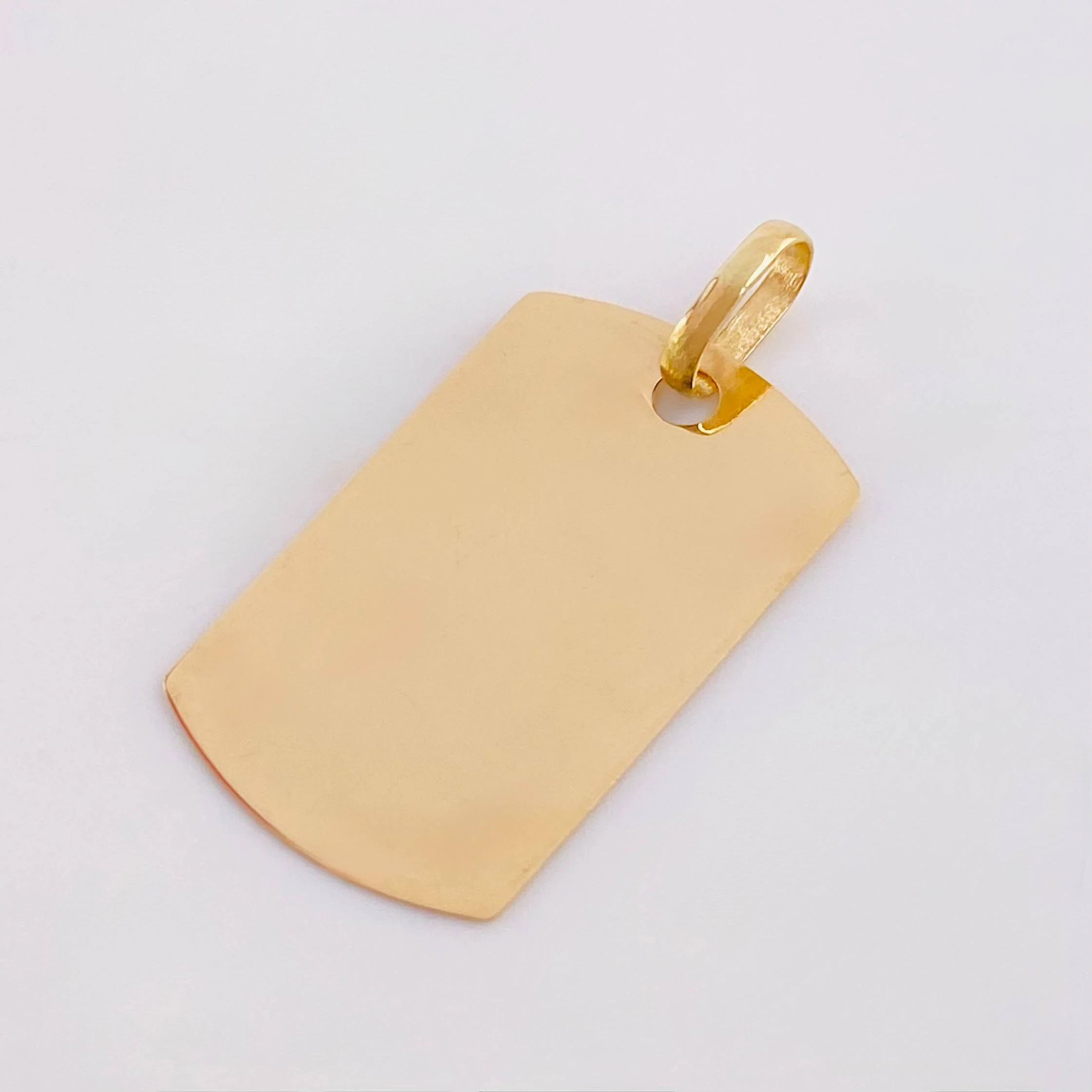 Dije Placa Rectangular Ovalada 1.5gr / 3cm / Oro Amarillo 18K © - Image 3