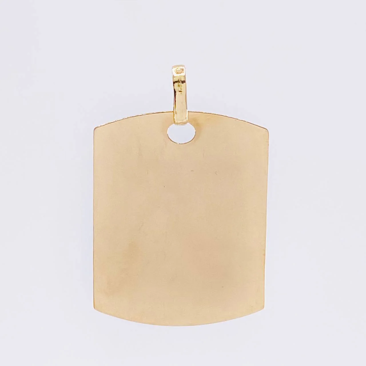 Dije Placa Rectangular Ovalada 1.85 g / 2.7 cm Oro Amarillo 18K - Image 4