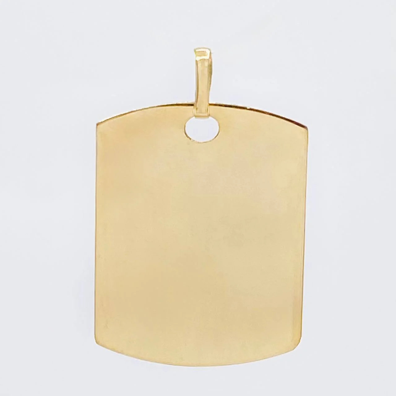 Dije Placa Rectangular Ovalada 1.87 g / 2.7 cm Oro Amarillo 18K - Image 2