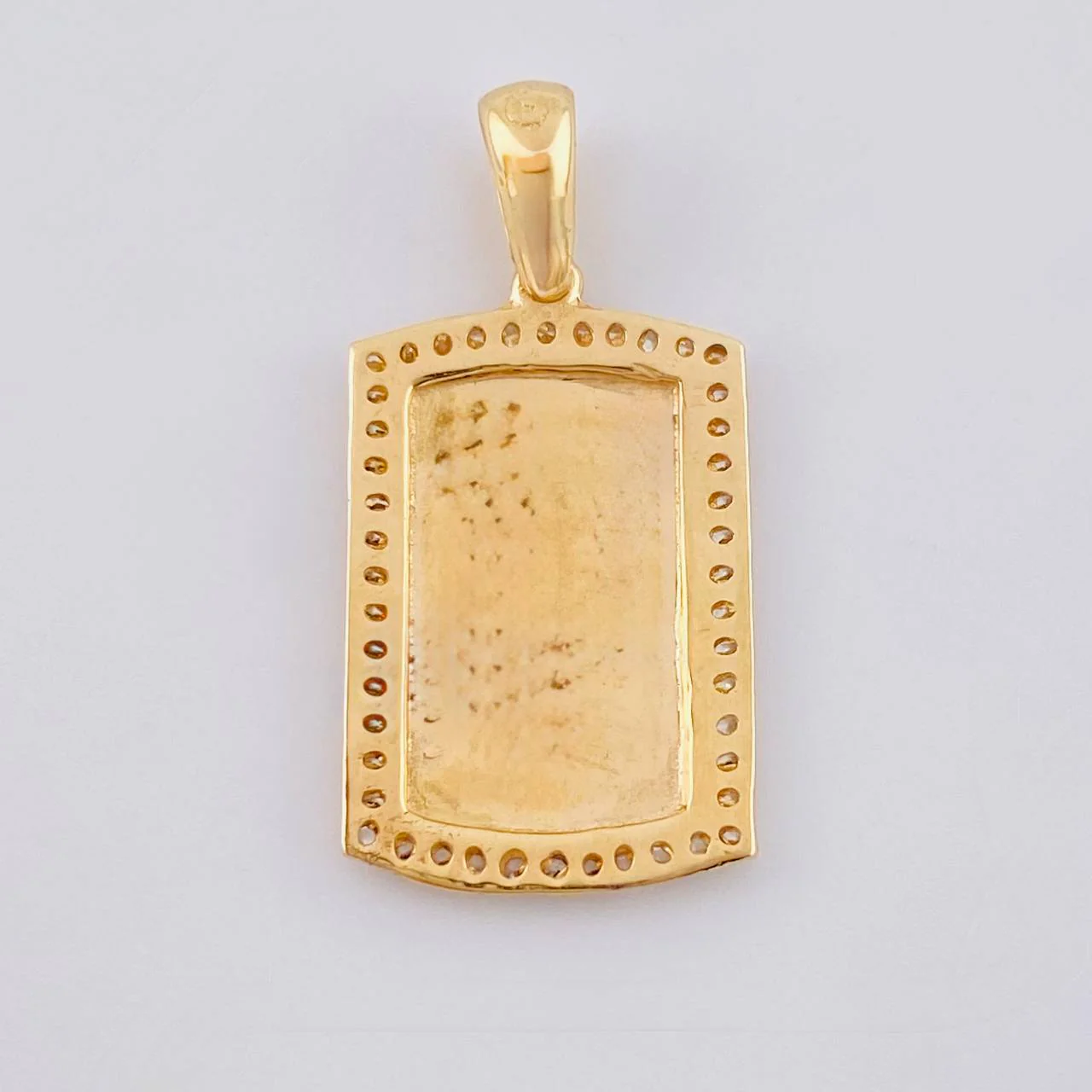 Dije Placa Rectangular Ovalada 2.5 g / 2.5 cm Oro Amarillo 18K - Image 4