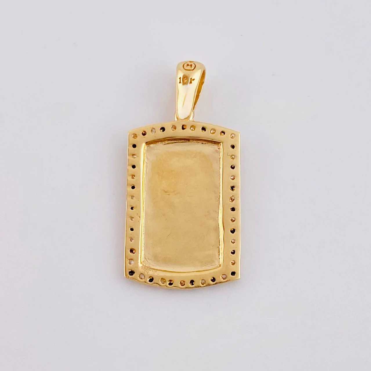 Dije Placa Rectangular Ovalada 2.6 g / 2.6 cm Oro Amarillo 18K - Image 3