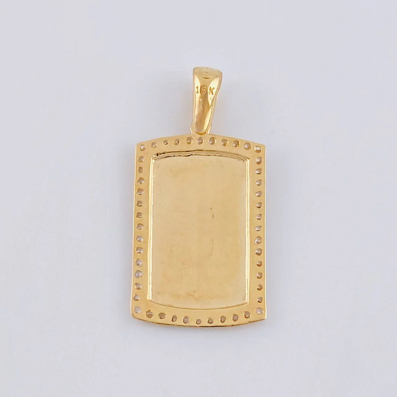 Dije Placa Rectangular Ovalada 3.45 g / 3.1 cm Oro Amarillo 18K - Image 3