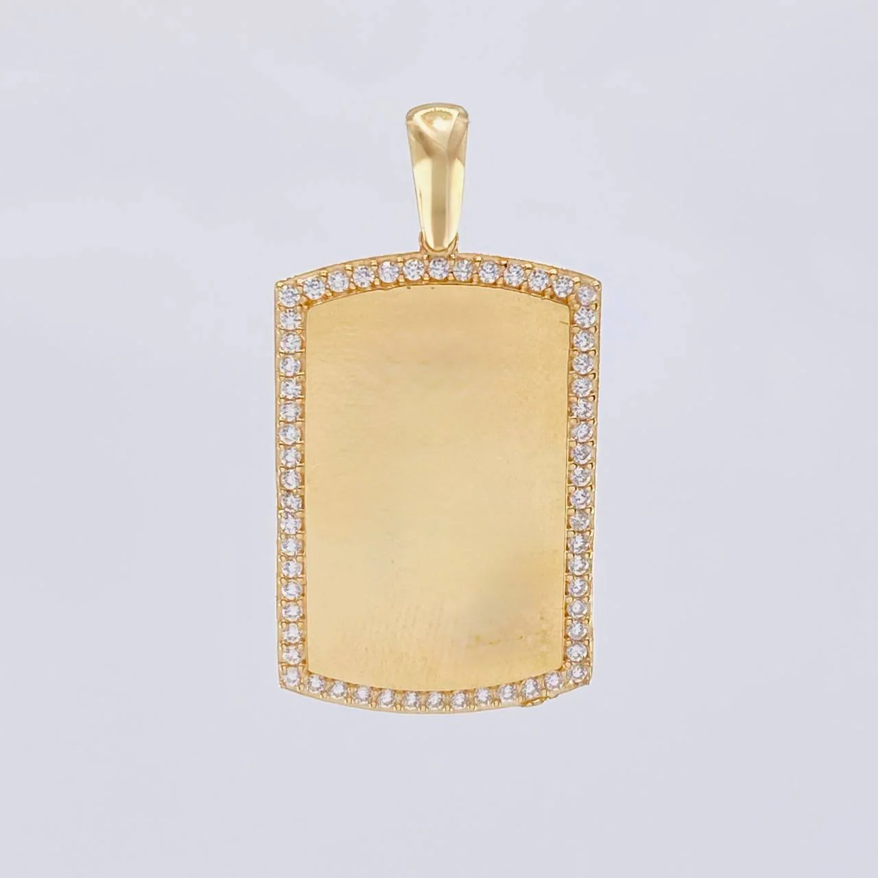 Dije Placa Rectangular Ovalada 5.1 g / 3.7 cm Oro Amarillo 18K - Image 2