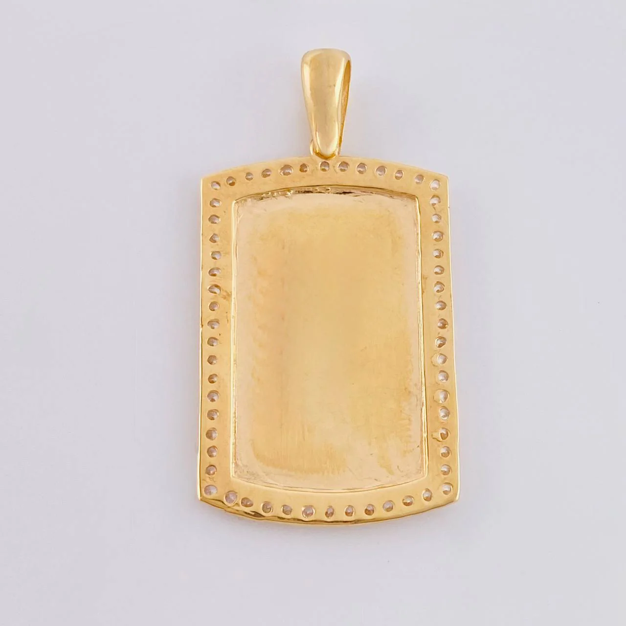 Dije Placa Rectangular Ovalada 5.1 g / 3.7 cm Oro Amarillo 18K - Image 4