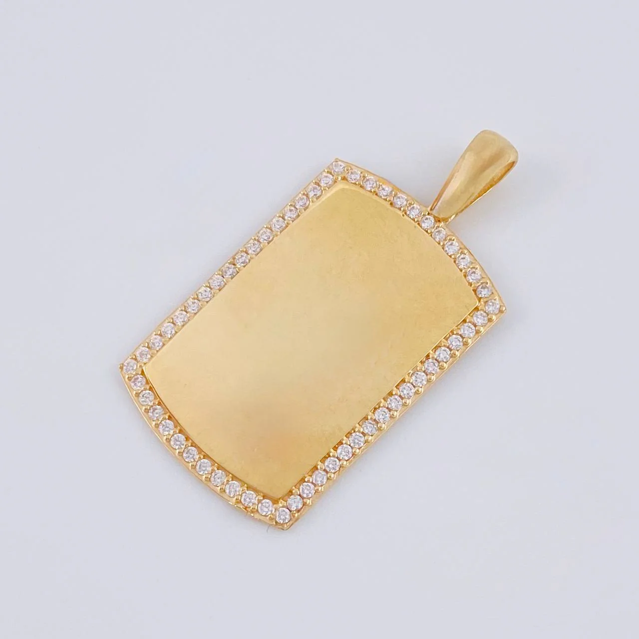 Dije Placa Rectangular Ovalada 5 g / 3.7 cm Oro Amarillo 18K - Image 3