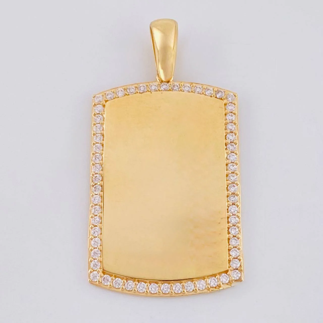 Dije Placa Rectangular Ovalada 6.25 g / 4 cm Oro Amarillo 18K