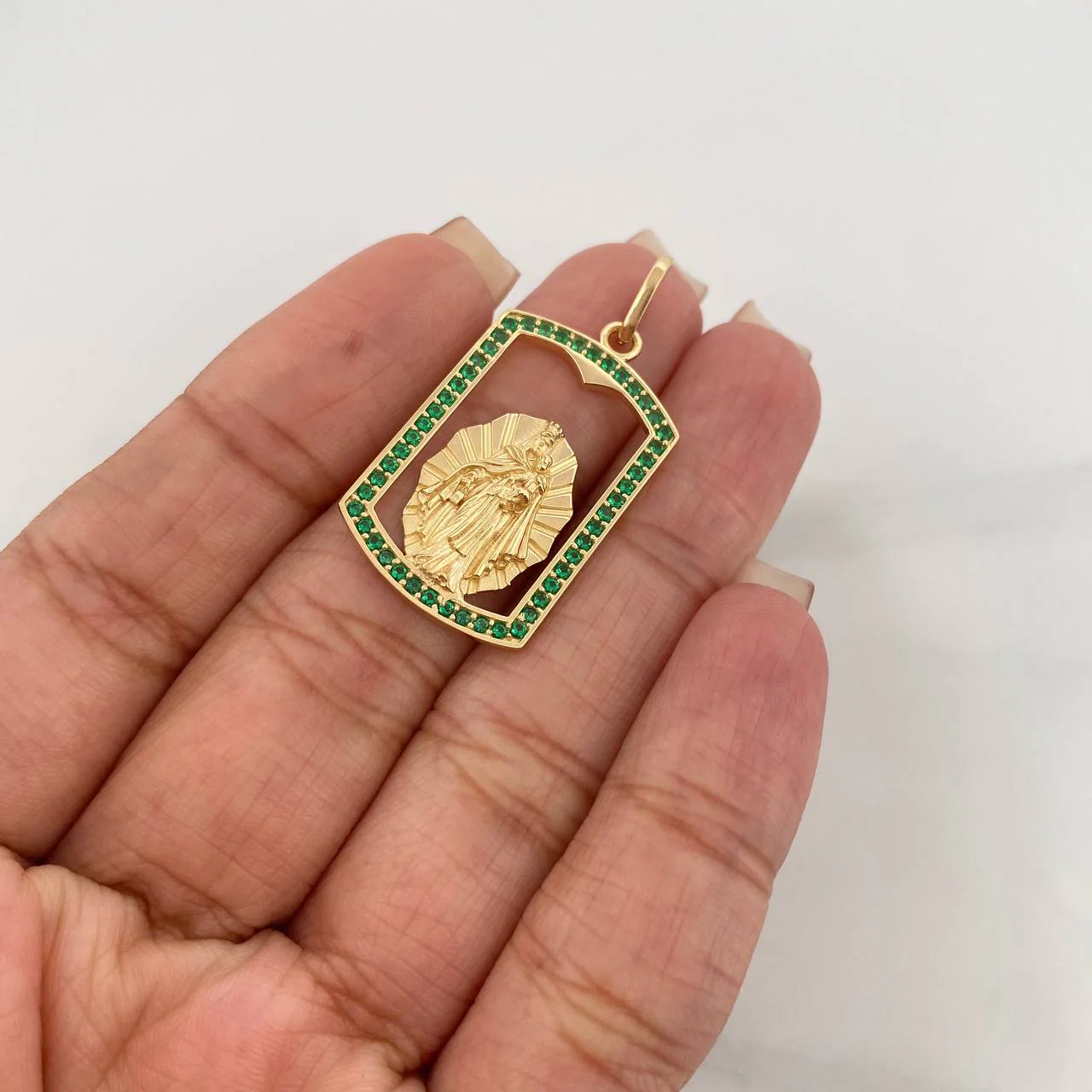 Dije Placa Virgen Del Carmen 4.55 g / 3.05 cm Oro Amarillo 18K - Image 4