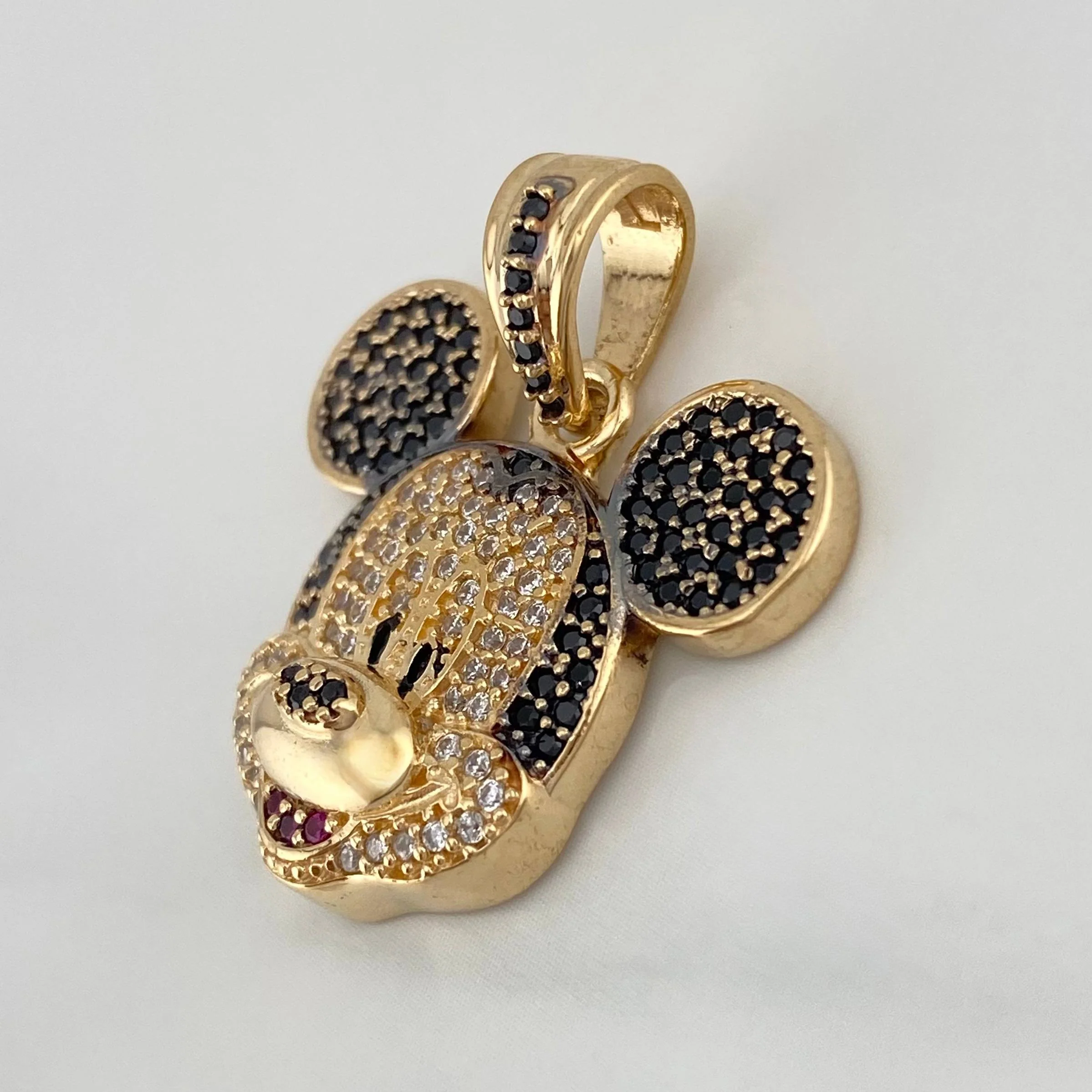 Dije Raton 6.35 g / 2.5 cm Dos Oros Negro Amarillo  18K - Image 3