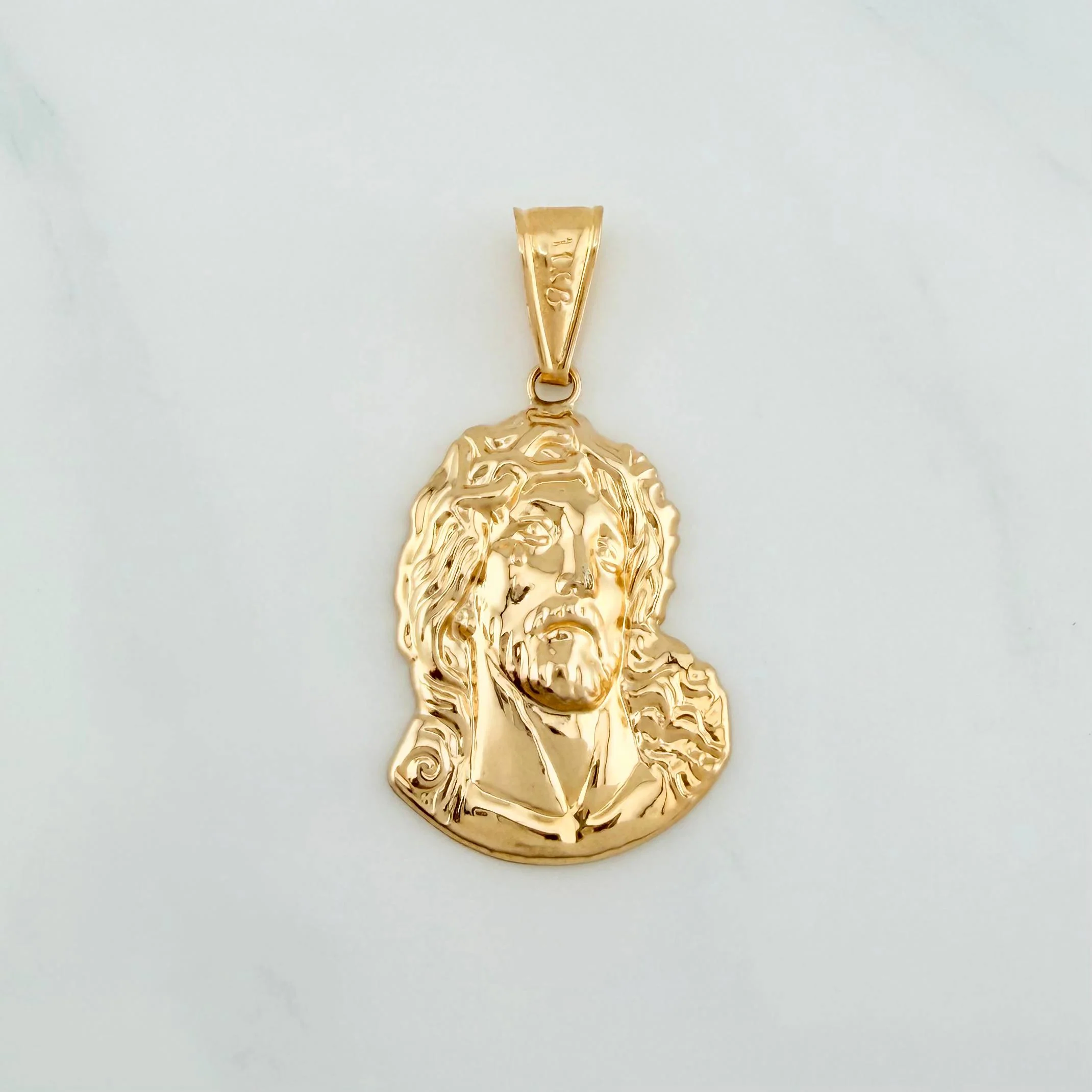 Dije Rostro Cristo 2.05 g / 3.6 cm Oro Amarillo 18K