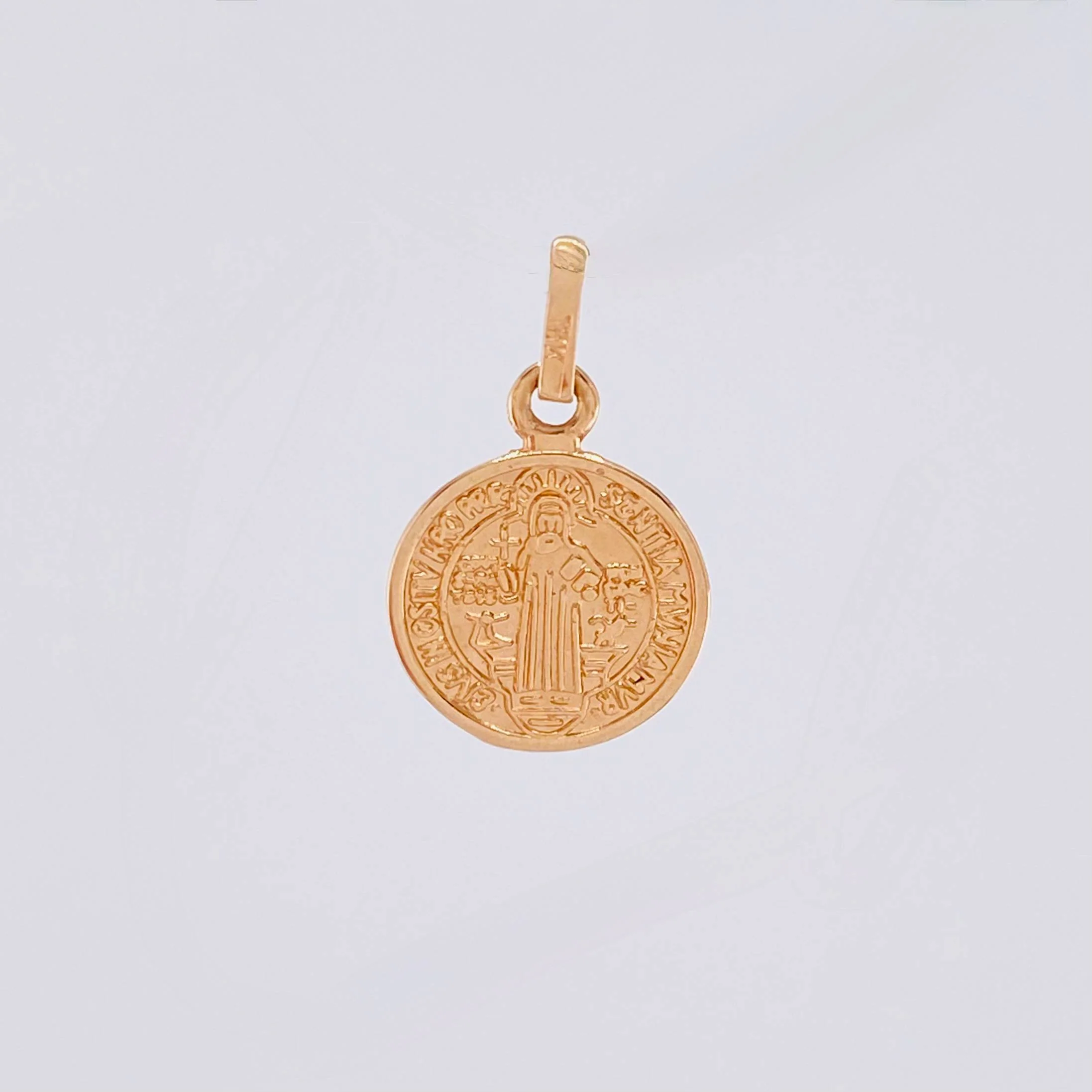 Dije San Benito 1gr / 1.9cm / Oro Rosa 18K - Image 3