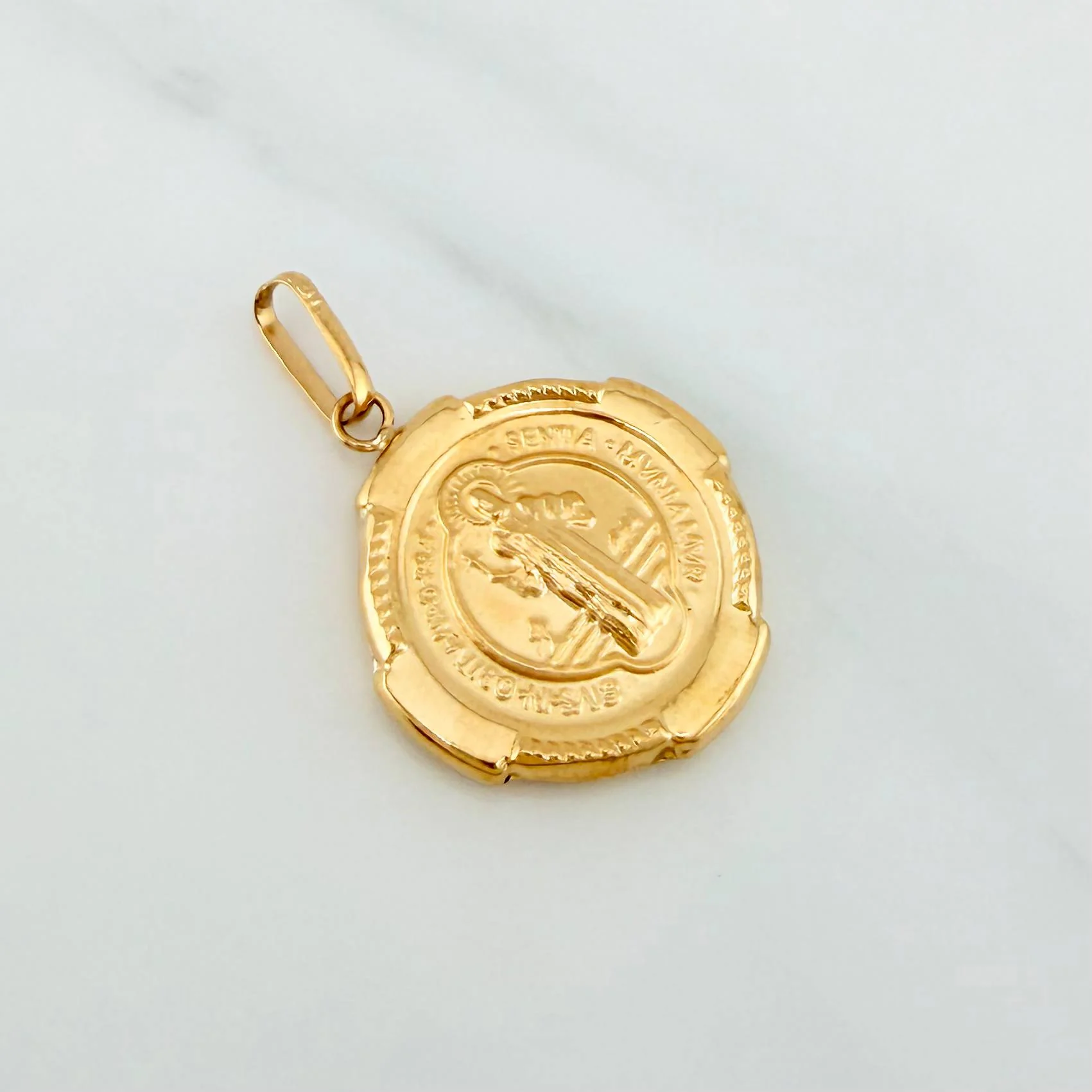 Dije San Benito 2.1 g / 3 cm Oro Amarillo 18K - Image 2
