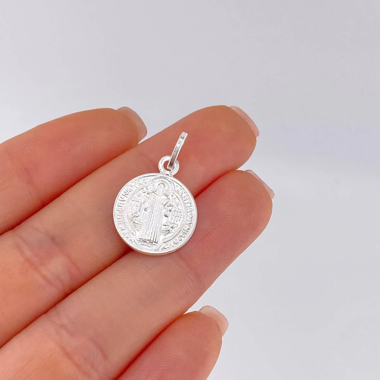 Dije San Benito 2 g / 2.4 cm Plata 925 - Image 6