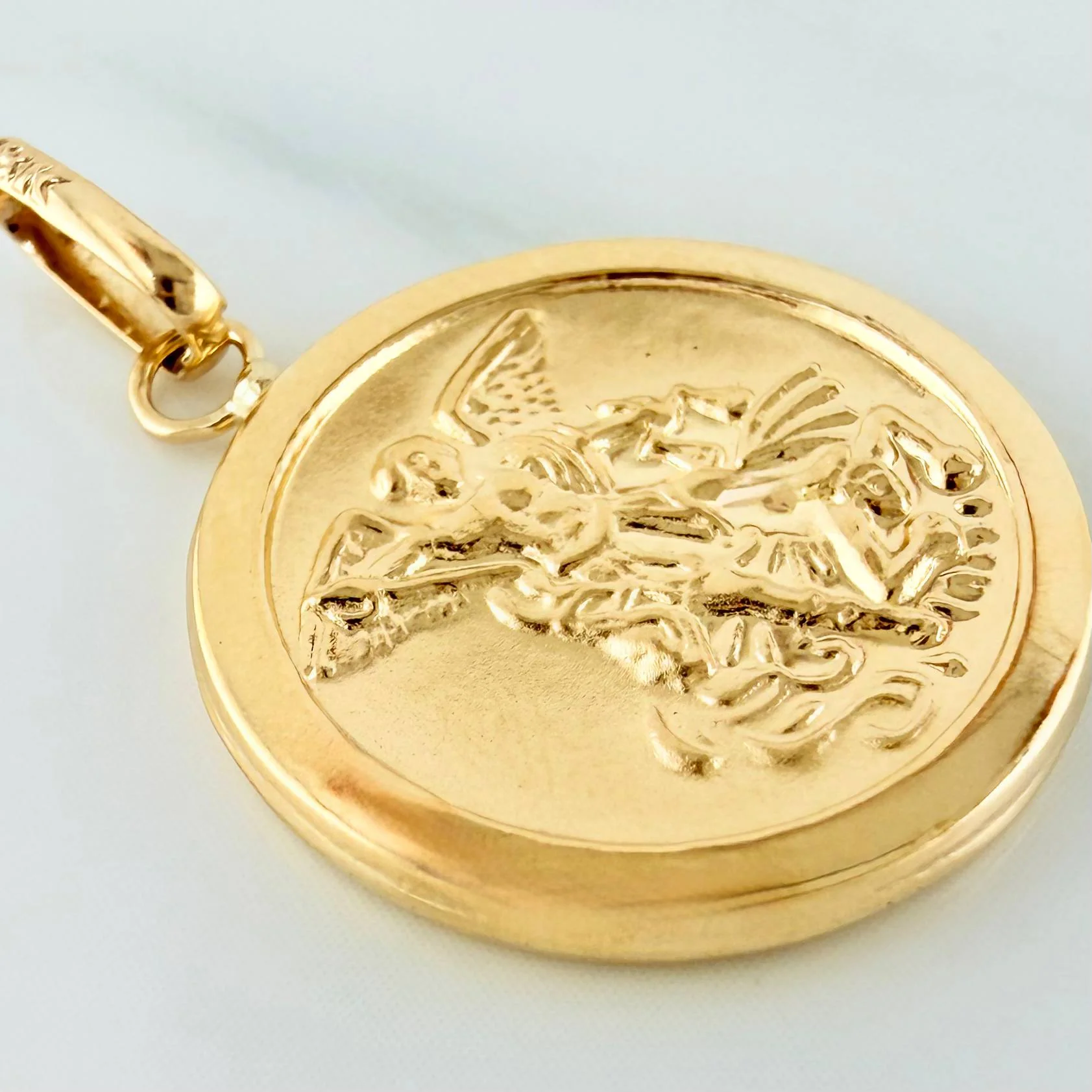 Dije San Migel Arcangel 1.4 g / 2.5 cm Oro Amarillo 18K - Image 3