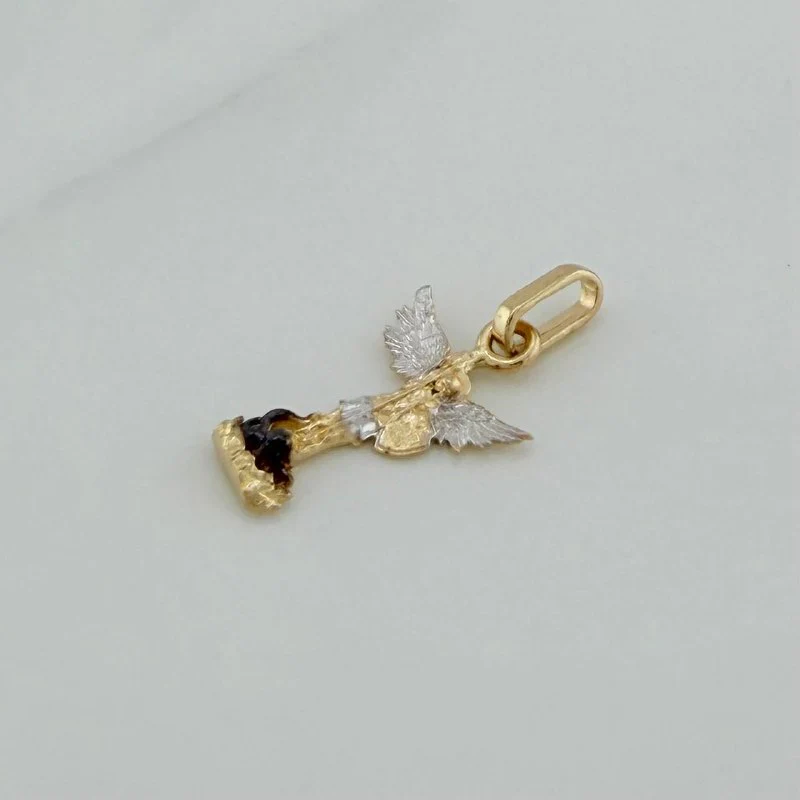 Dije San Miguel Arcangel 1.75 g / 2.8 cm Tres Oros 18K - Image 3