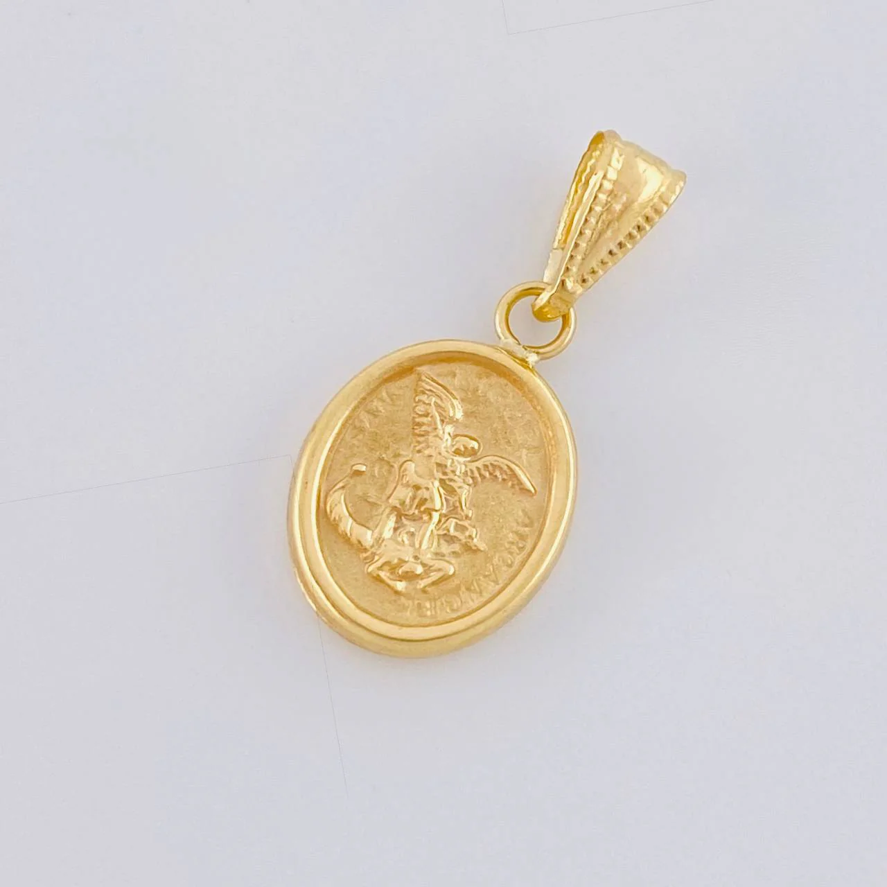 Dije San Miguel Mate 0.7 g / 2 cm Oro Amarillo 18K - Image 3