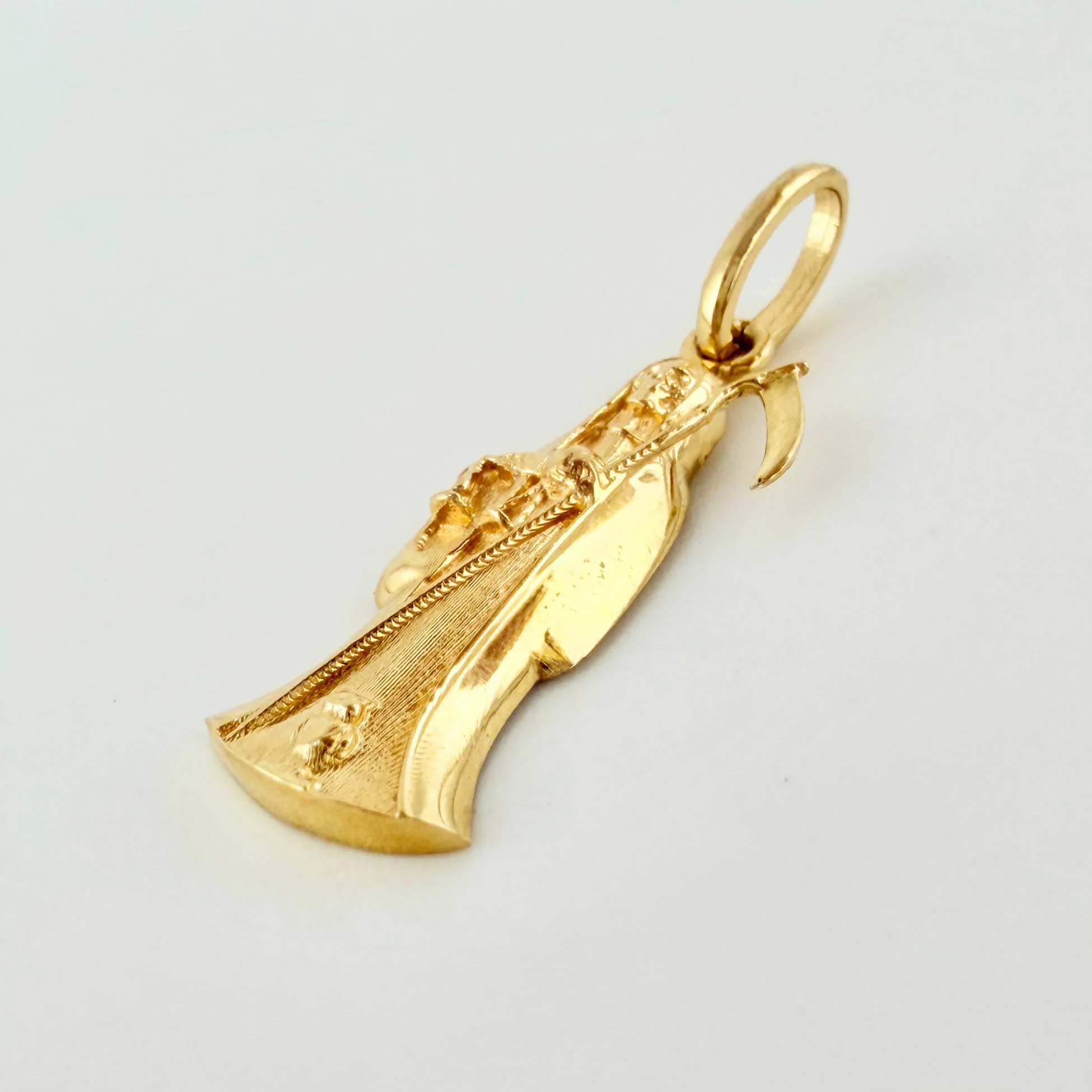 Dije Santa Muerte 1.4gr / 2.5cm / Oro Amarillo 18K * - Image 4