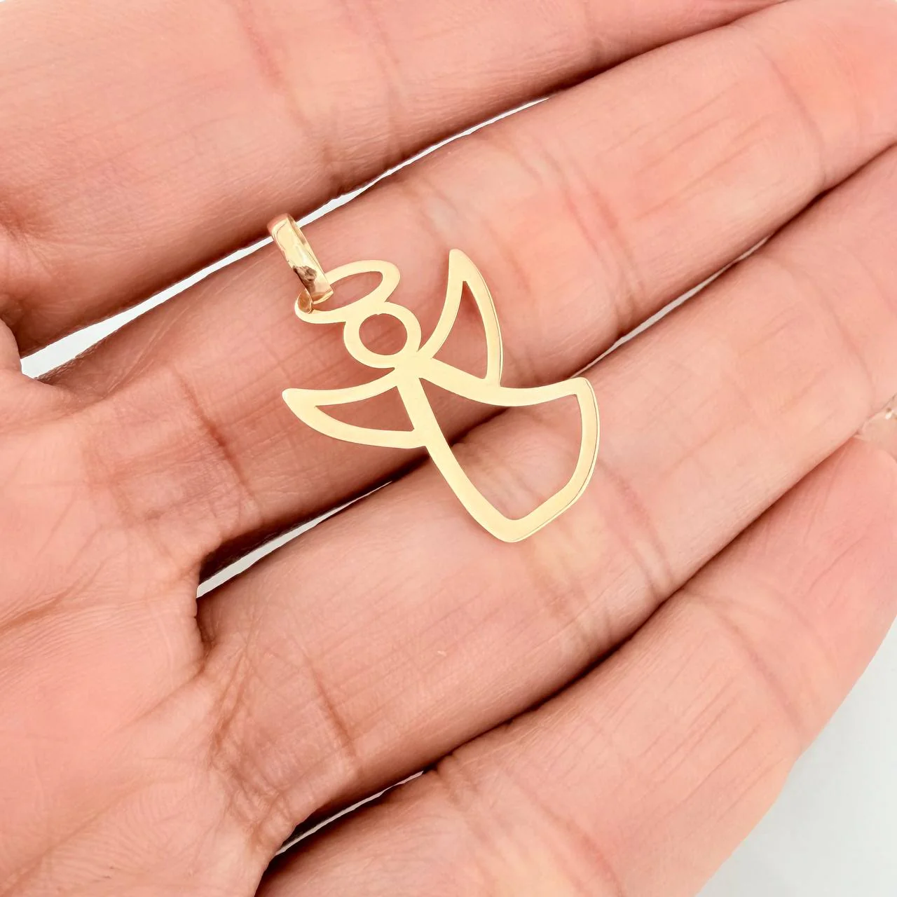 Dije Silueta Angel 0.5gr / 2.6cm / Oro Amarillo 18K & - Image 4