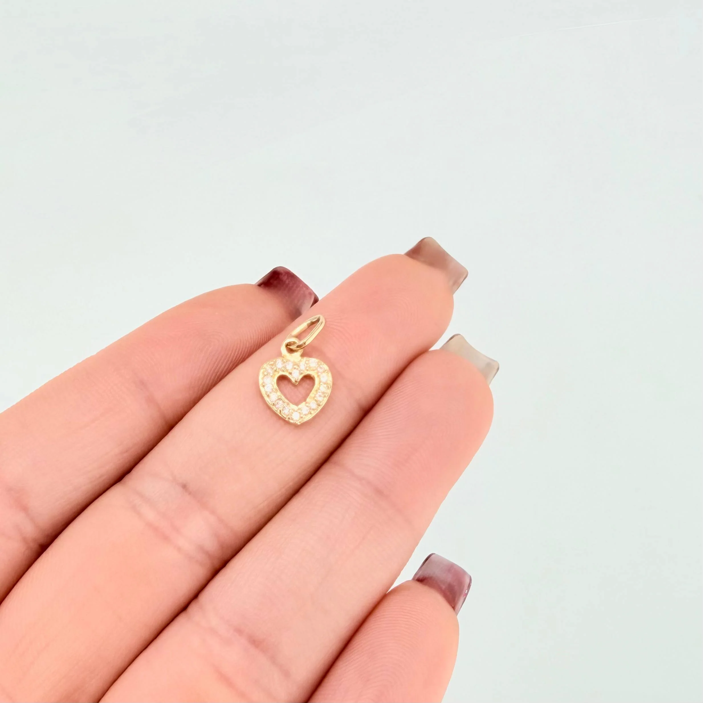 Dije Silueta Corazon 0.75gr / 1.5cm / Oro Amarillo 18K * - Image 5