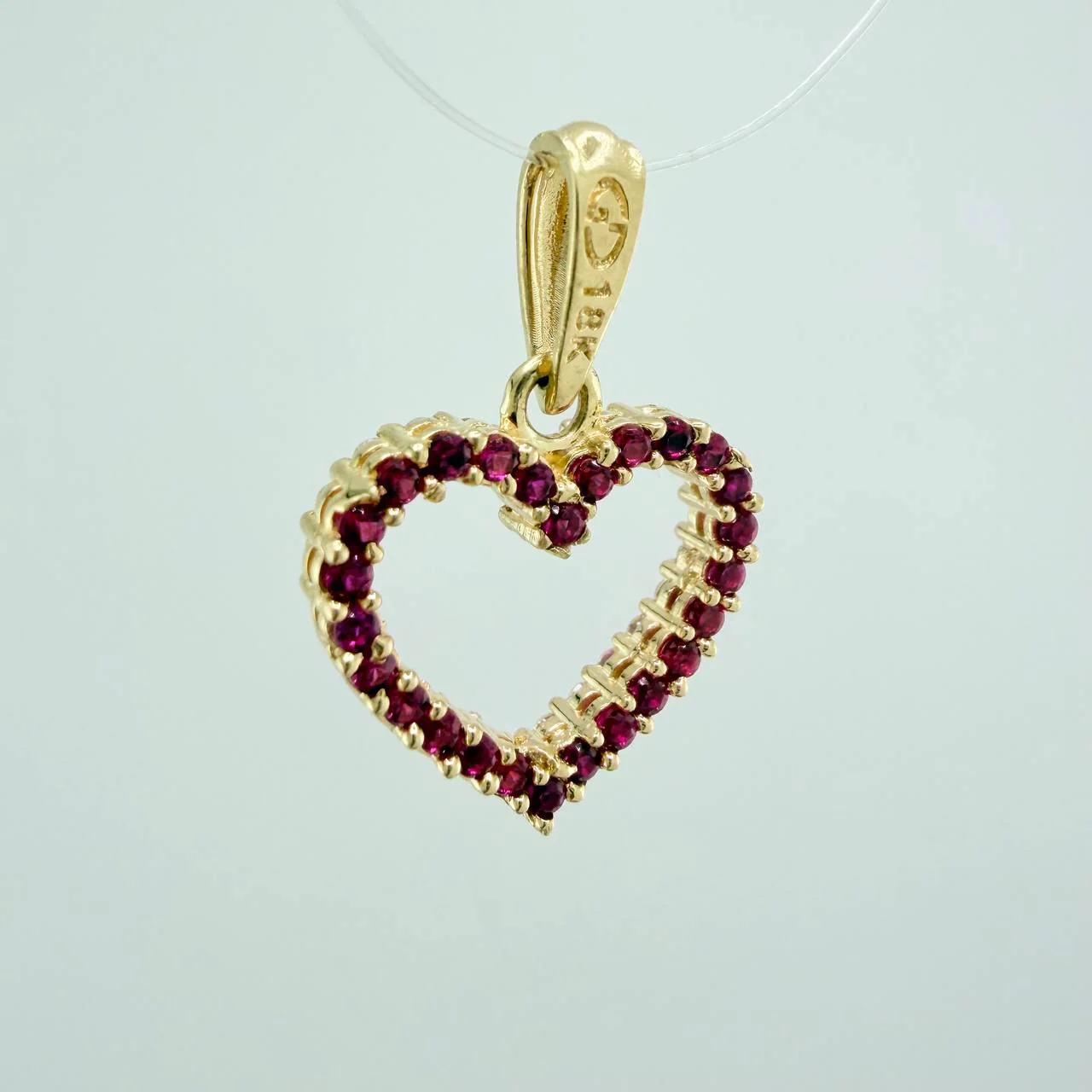 Dije Silueta Corazon Doble Faz 1.5gr / 2cm / Oro Amarillo 18K & - Image 3