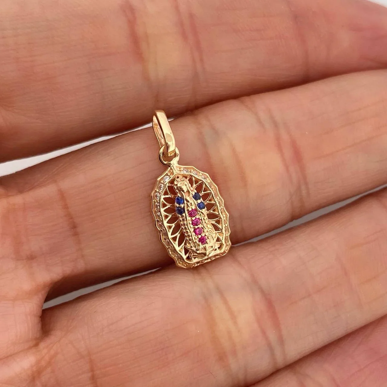 Dije Virgen De Guadalupe 1.3 g / 2 cm Oro Amarillo 18K - Image 4