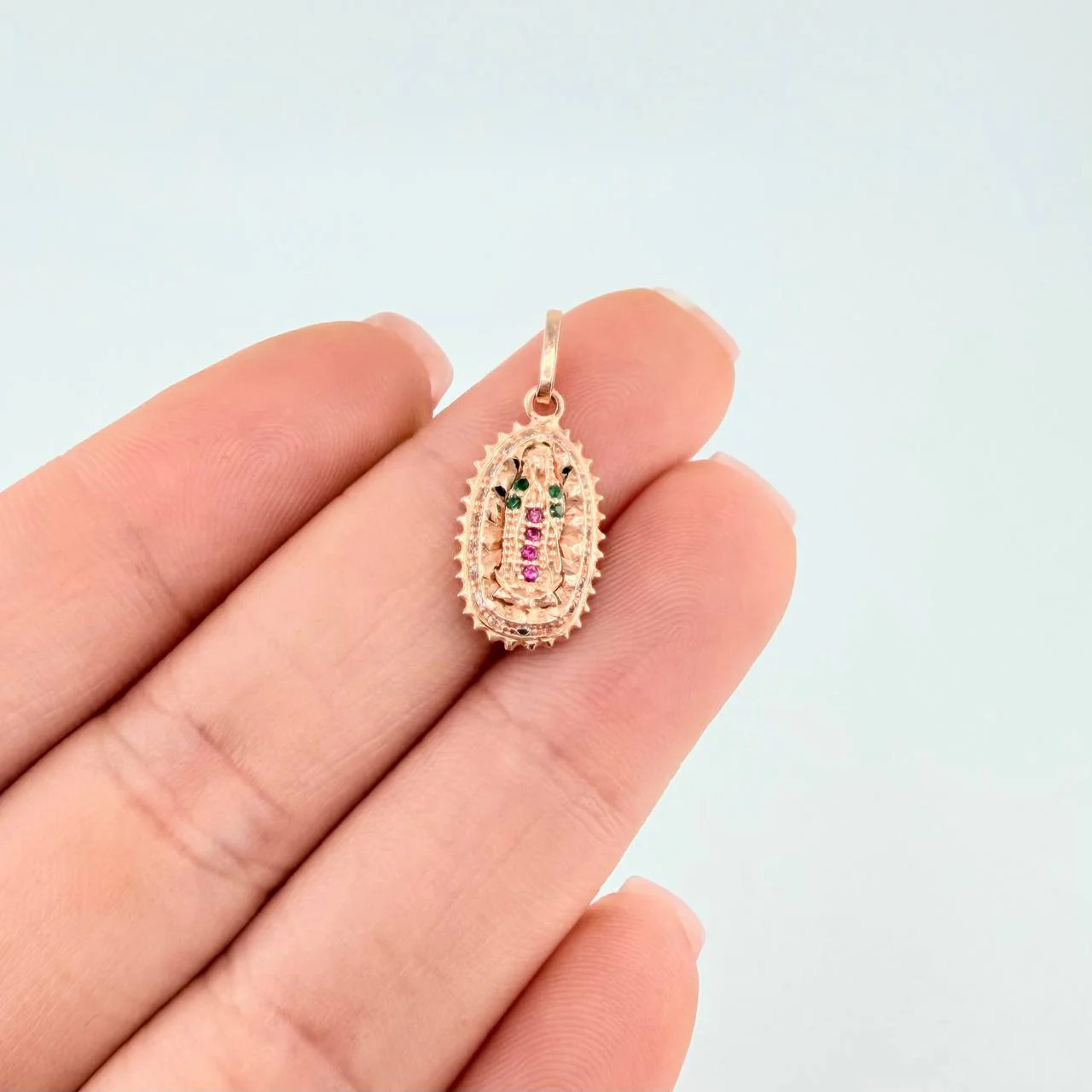 Dije Virgen De Guadalupe 1.35 g / 2.3 cm Oro Rosa 18K - Image 5