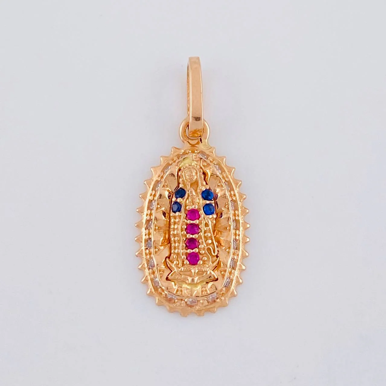 Dije Virgen De Guadalupe 1.35 g / 2.3 cm Oro Rosa 18K - Image 2