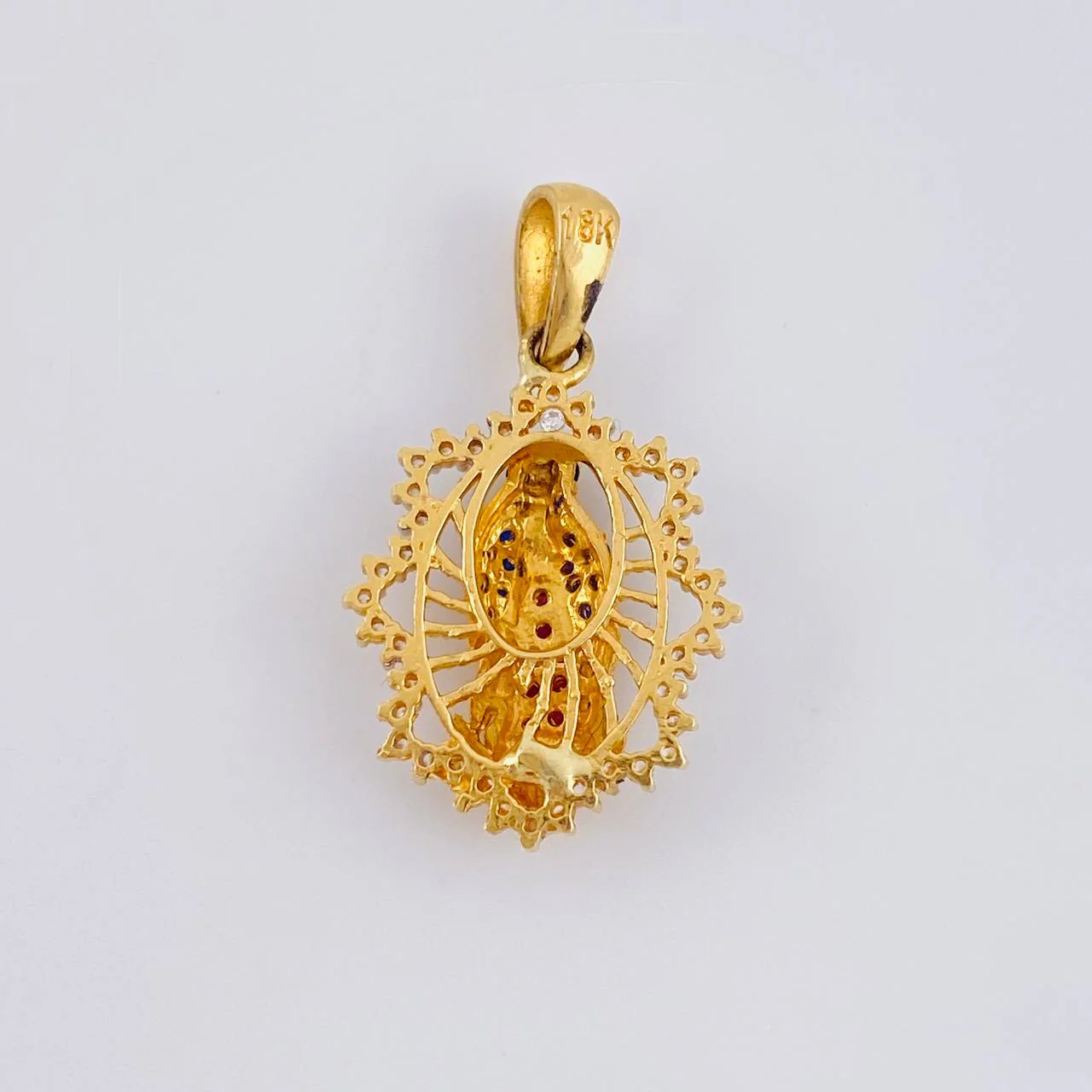 Dije Virgen De Guadalupe 2.75 g / 2.7 cm Oro Amarillo 18K - Image 4
