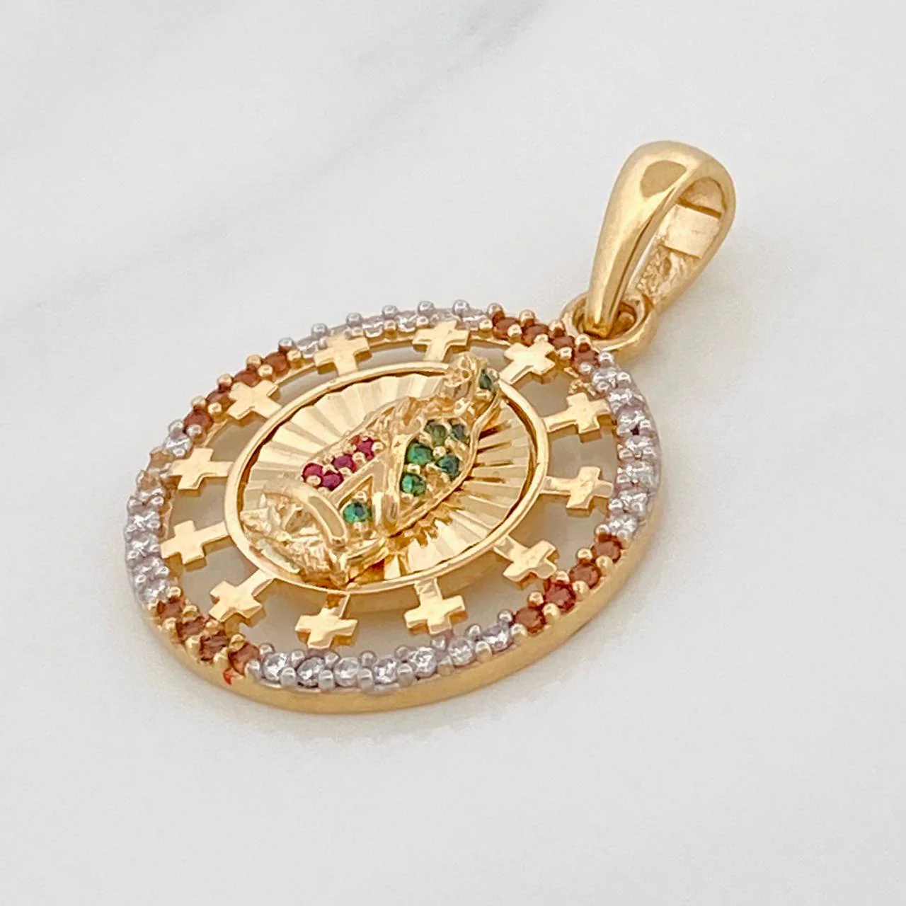 Dije Virgen de Guadalupe 2.95g / 2.05cm Oro Amarillo 18K - Image 3