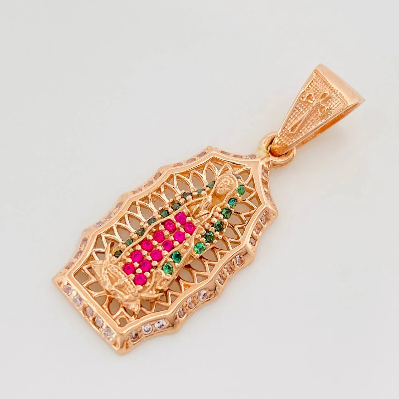 Dije Virgen De Guadalupe 3.4 g / 3.2 cm Oro Rosa 18K - Image 3