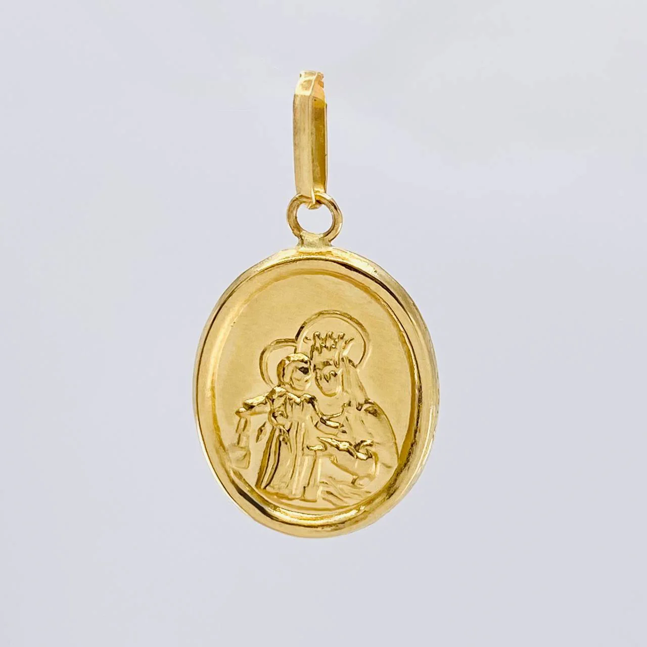 Dije Virgen Del Carmen Mate 0.95 g / 2.4 cm Oro Amarillo 18K - Image 2